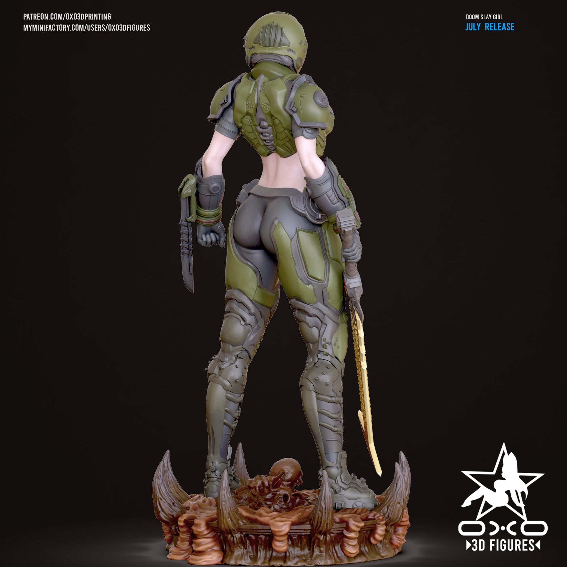 Doom Slay Girl - OXO3D - Dark Forge Arts