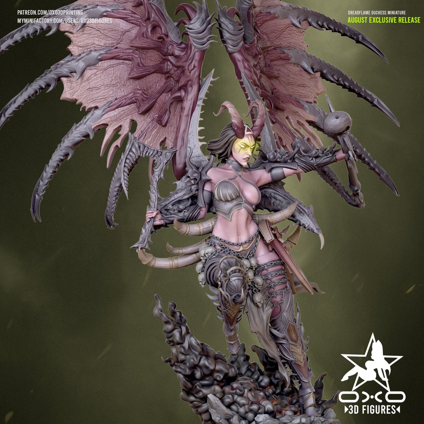 Dreadflame Duchess - OXO3D - Dark Forge Arts