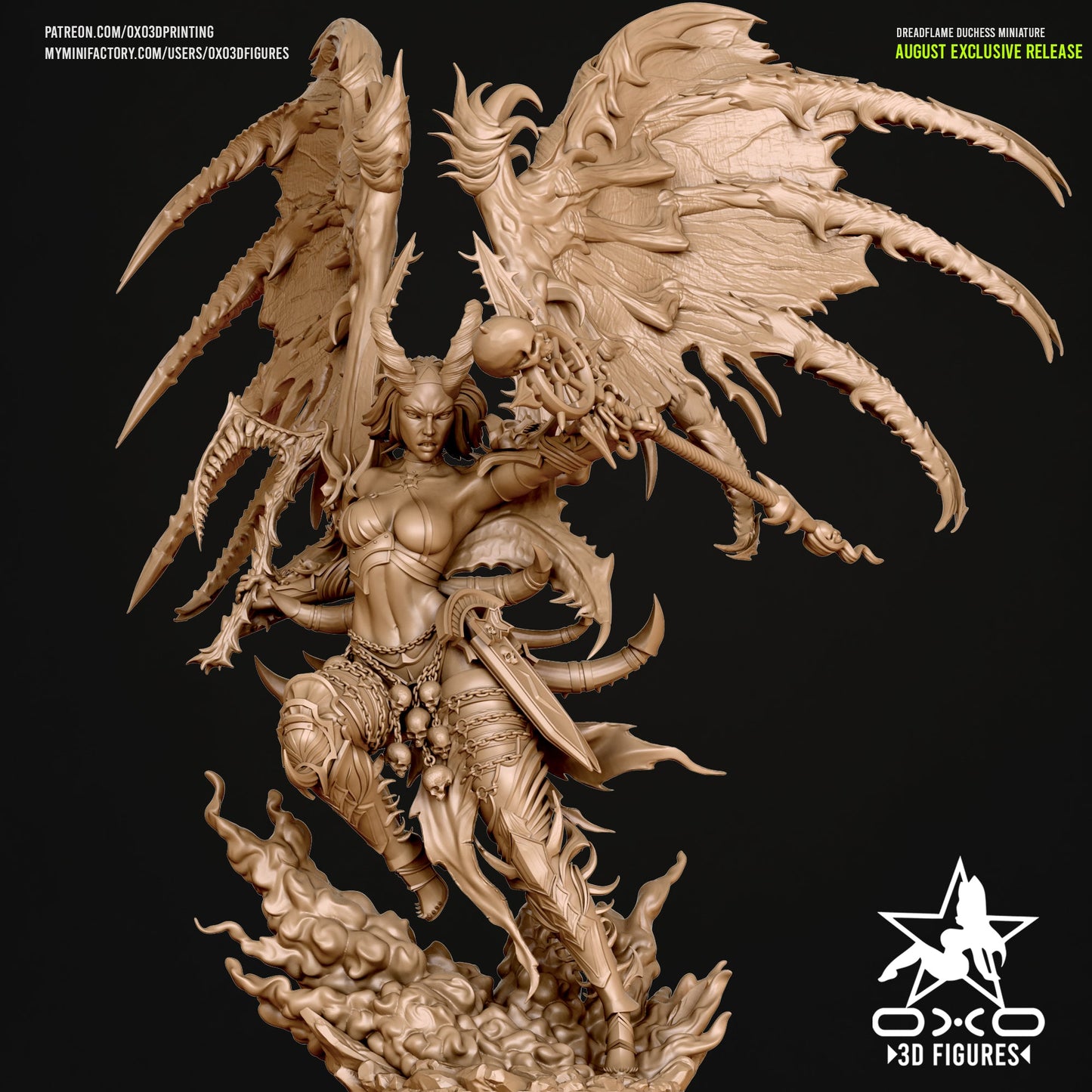 Dreadflame Duchess - OXO3D - Dark Forge Arts