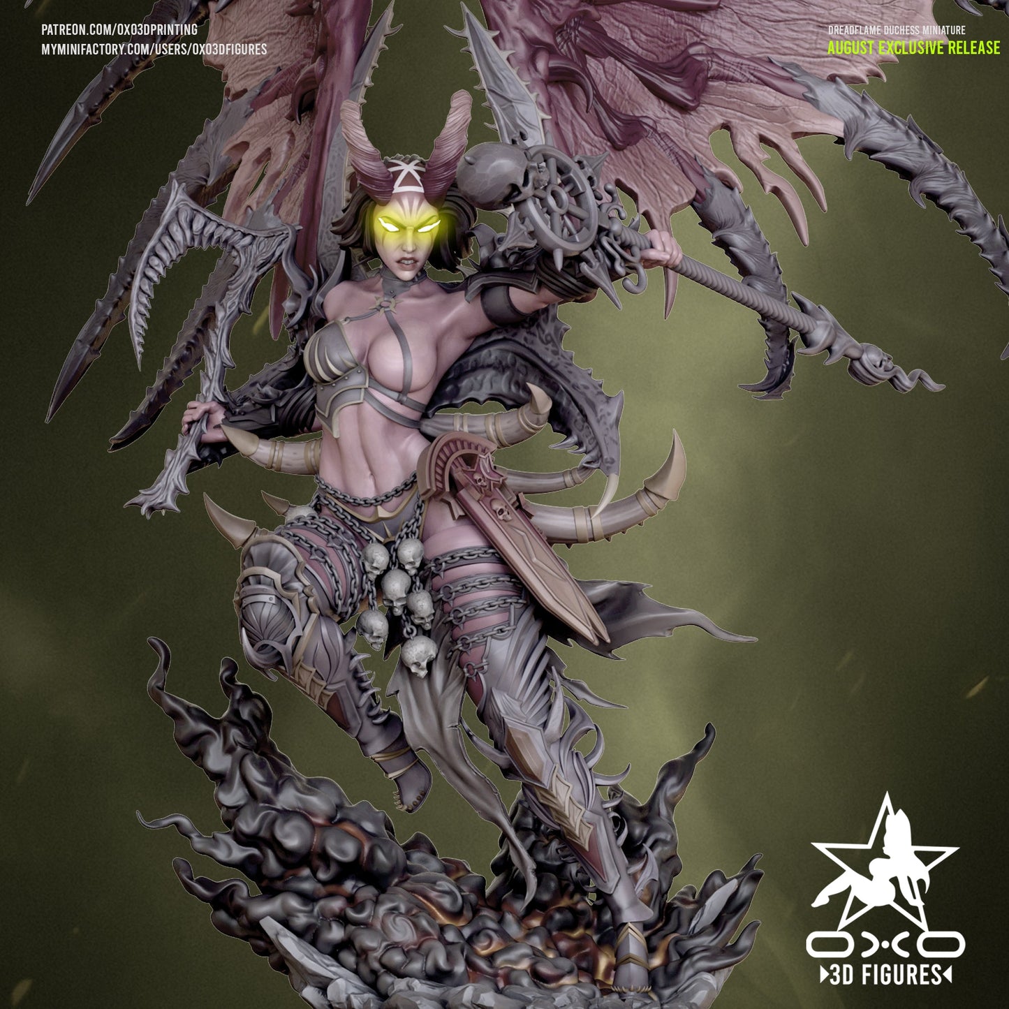 Dreadflame Duchess - OXO3D - Dark Forge Arts