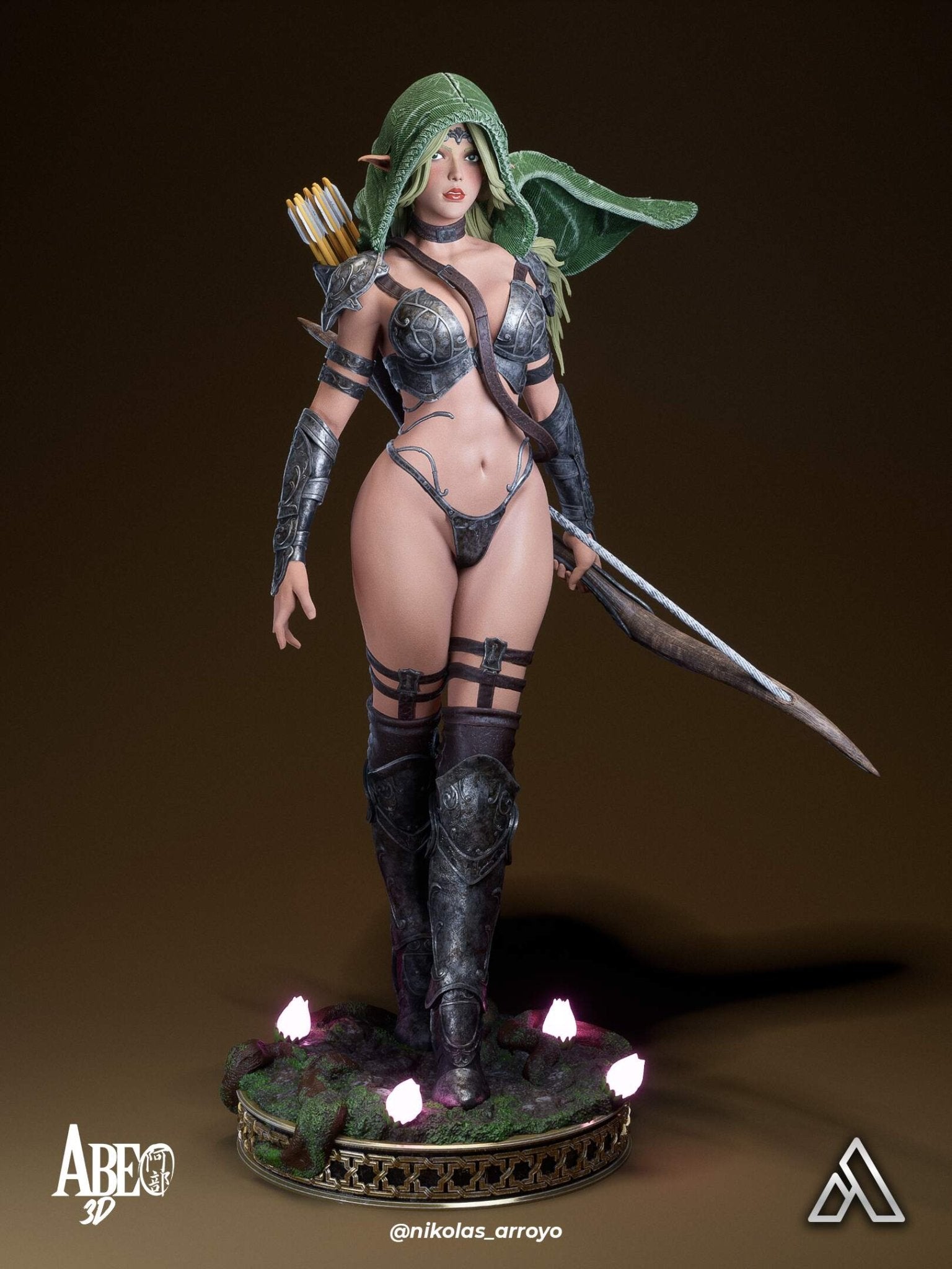 Elaria Shadownleaf - Abe3D - Dark Forge Arts