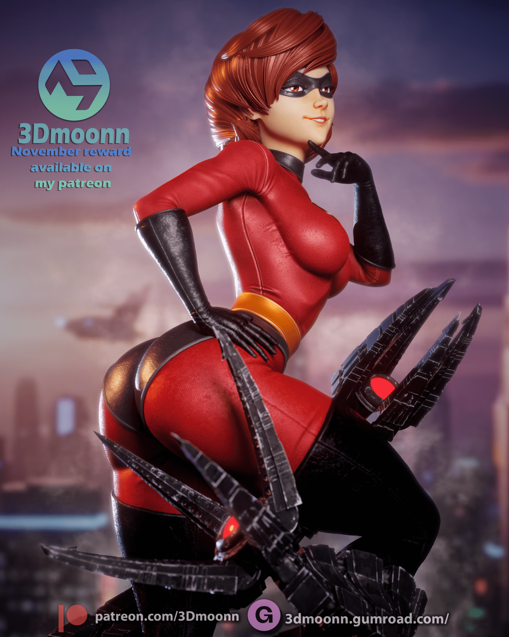 ElastiGirl - 3DMoonn - Dark Forge Arts