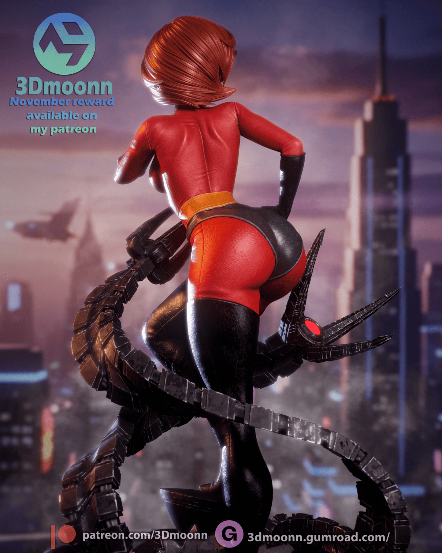 ElastiGirl - 3DMoonn - Dark Forge Arts
