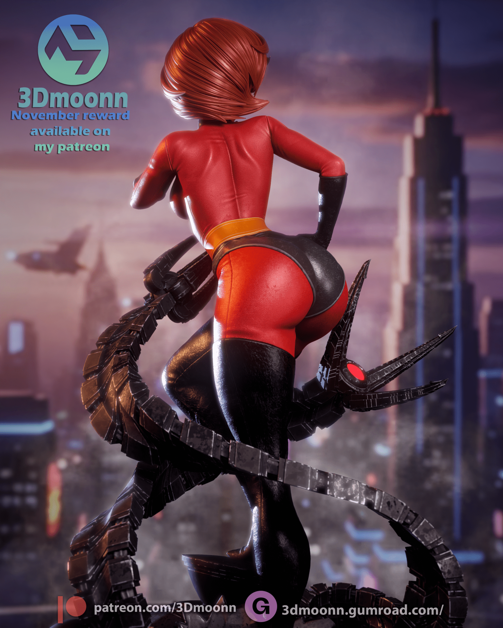 ElastiGirl - 3DMoonn - Dark Forge Arts