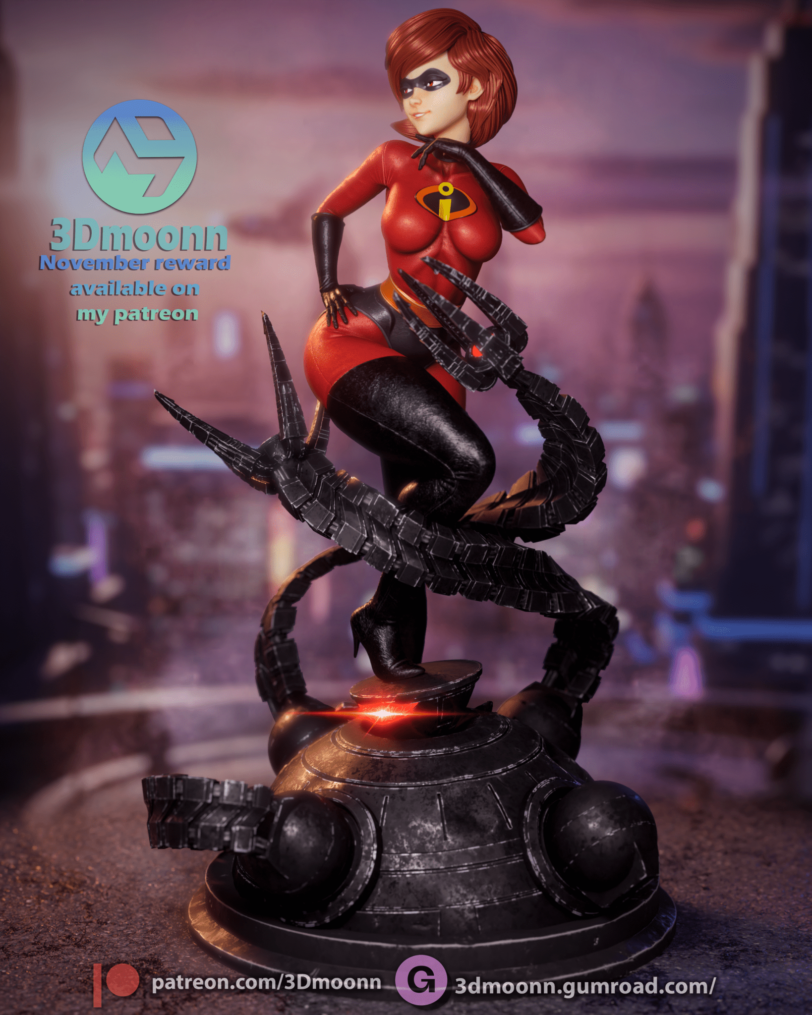 ElastiGirl - 3DMoonn - Dark Forge Arts