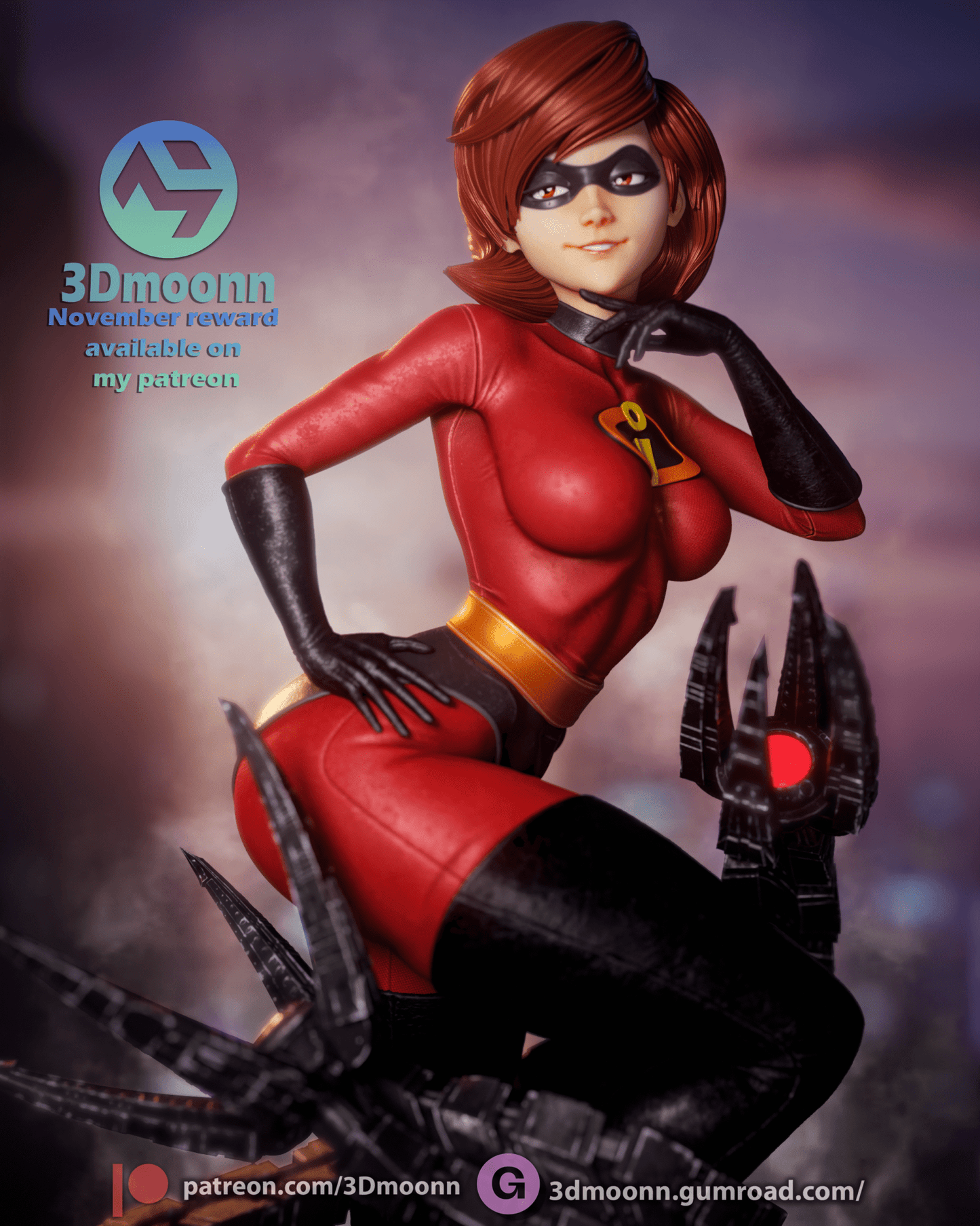 ElastiGirl - 3DMoonn - Dark Forge Arts