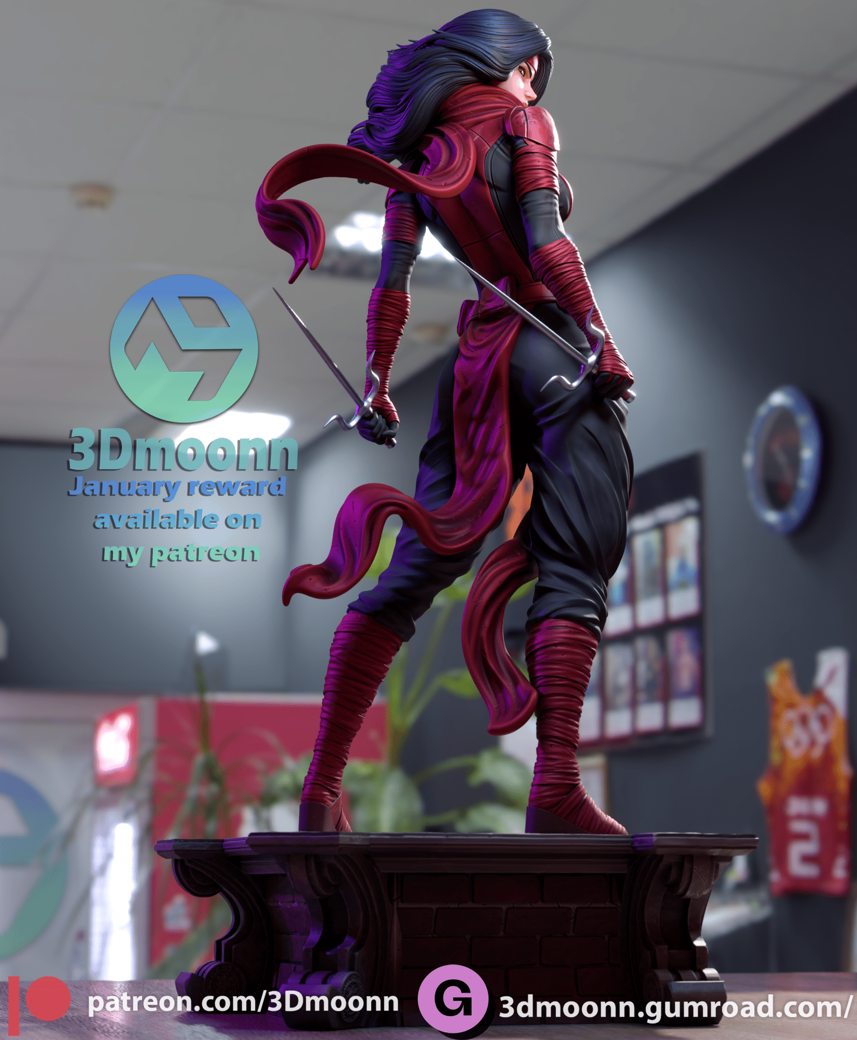 Elektra - 3DMoonn - Dark Forge Arts