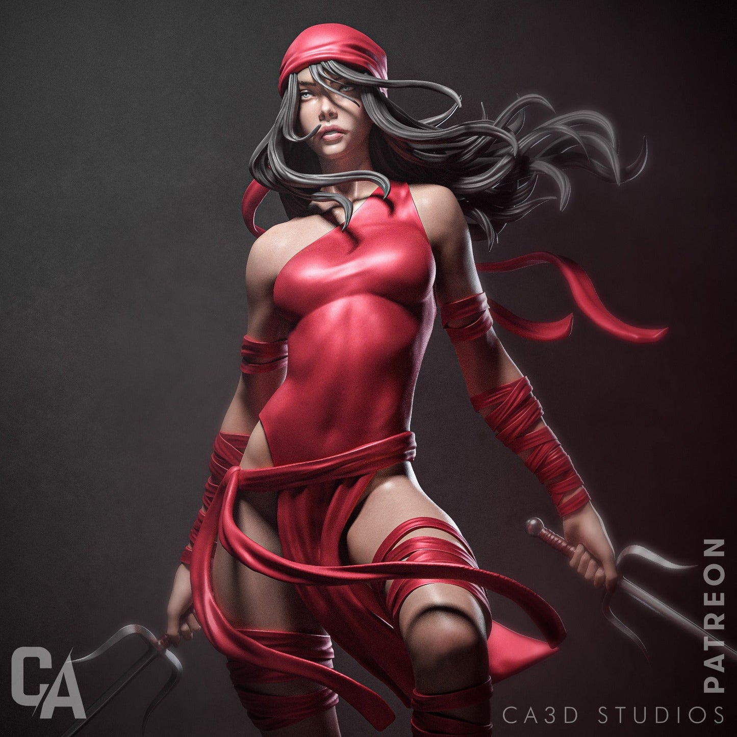 Elektra - CA 3D Studios - Dark Forge Arts