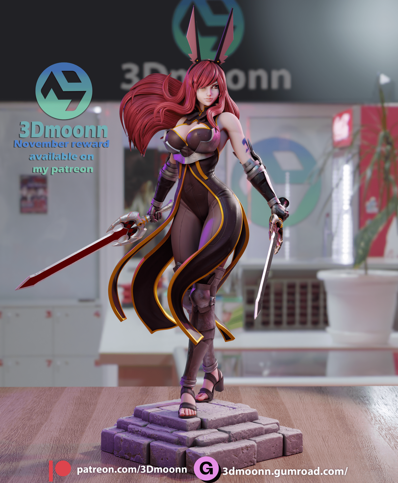 Erza Scarlett - 3DMoonn - Dark Forge Arts