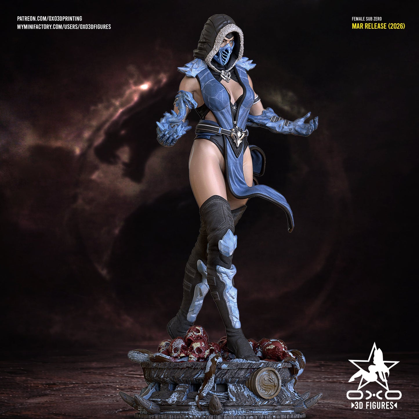 Female Sub - Zero - OXO3D - Dark Forge Arts