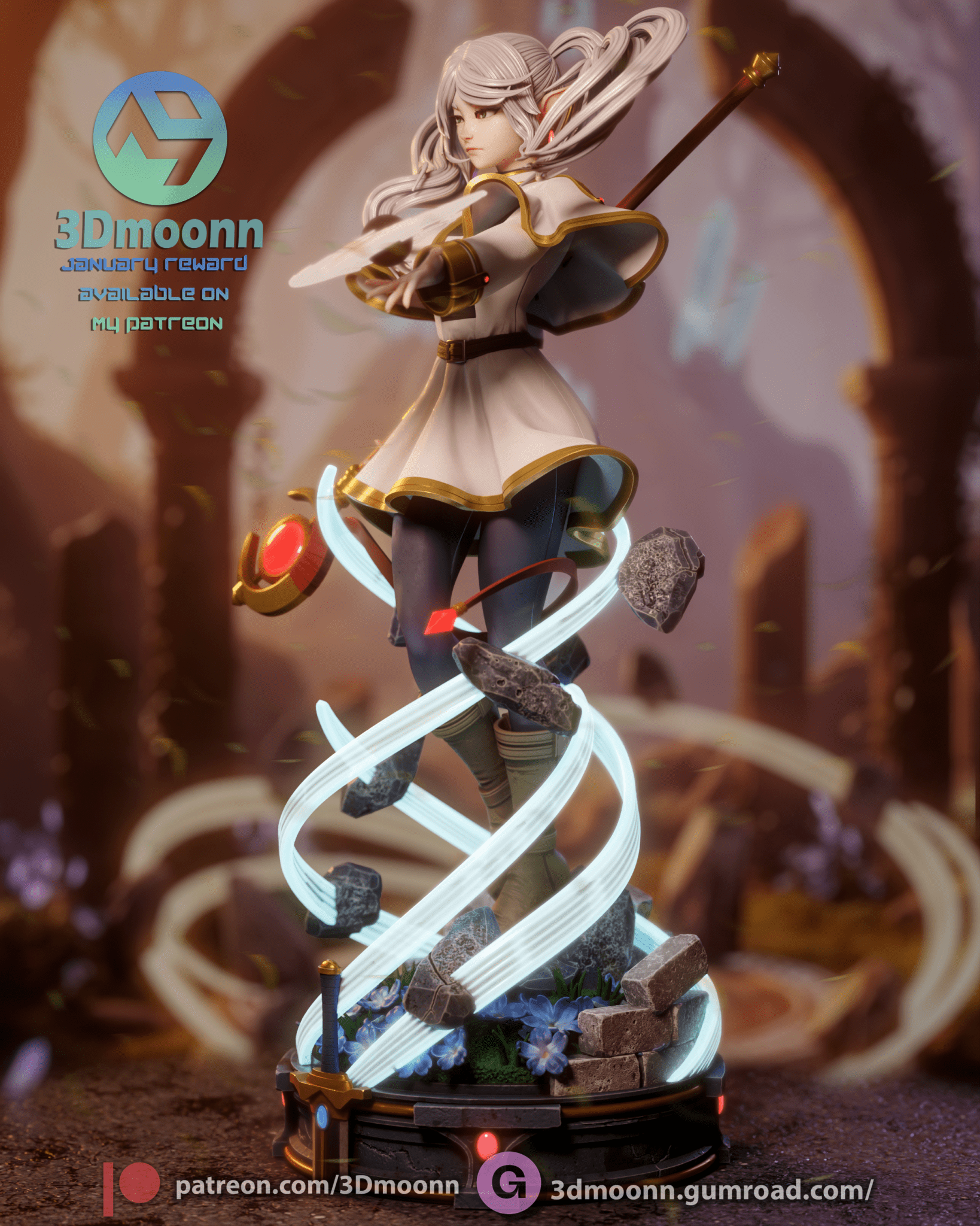 Frieren - Soso no Frieren - 3DMoonn (Copy) - Dark Forge Arts
