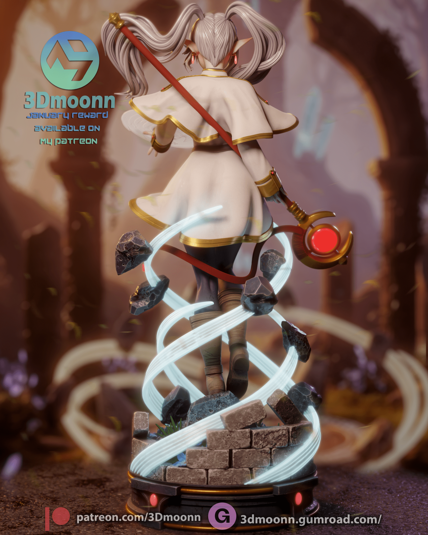 Frieren - Soso no Frieren - 3DMoonn (Copy) - Dark Forge Arts