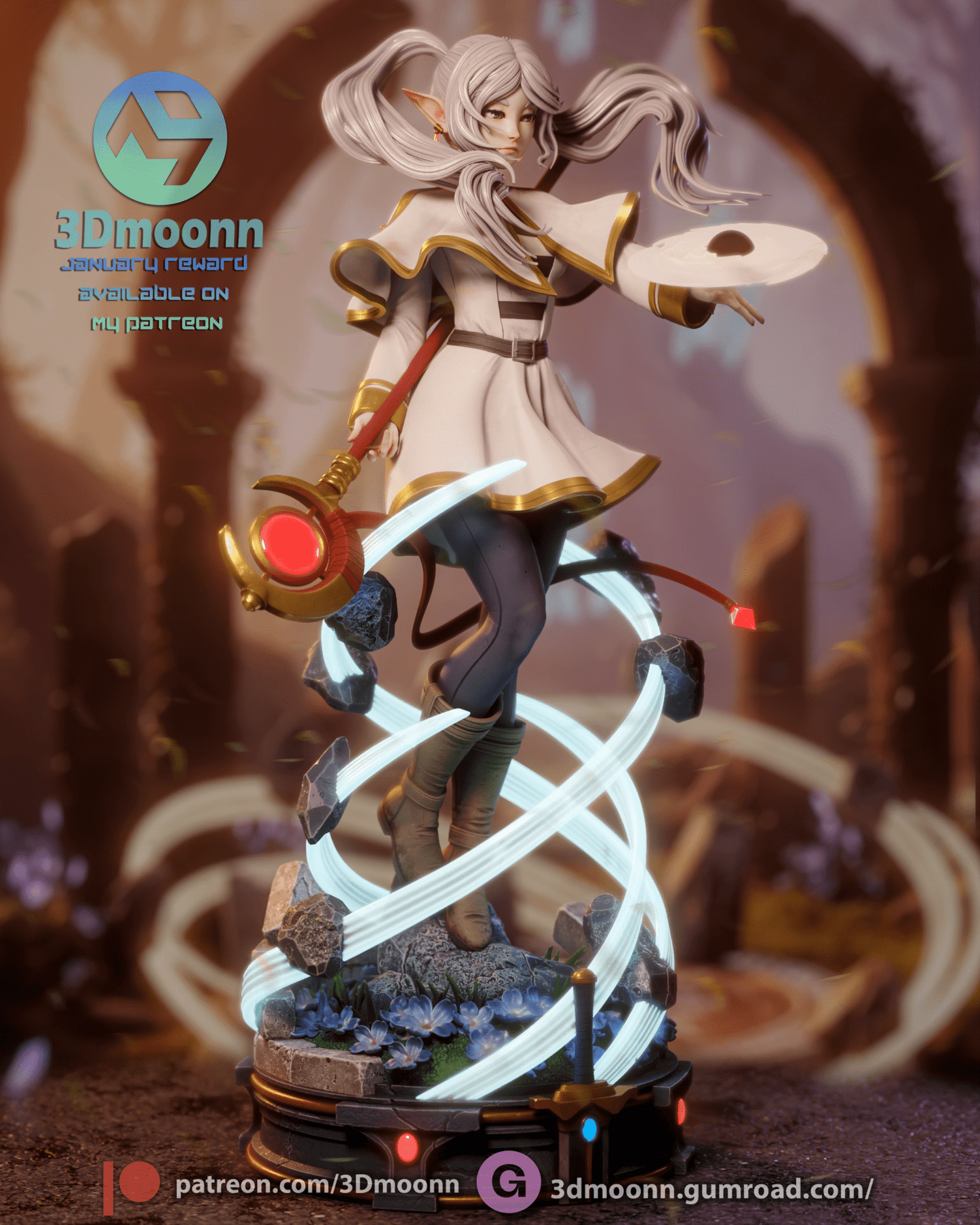 Frieren - Soso no Frieren - 3DMoonn (Copy) - Dark Forge Arts