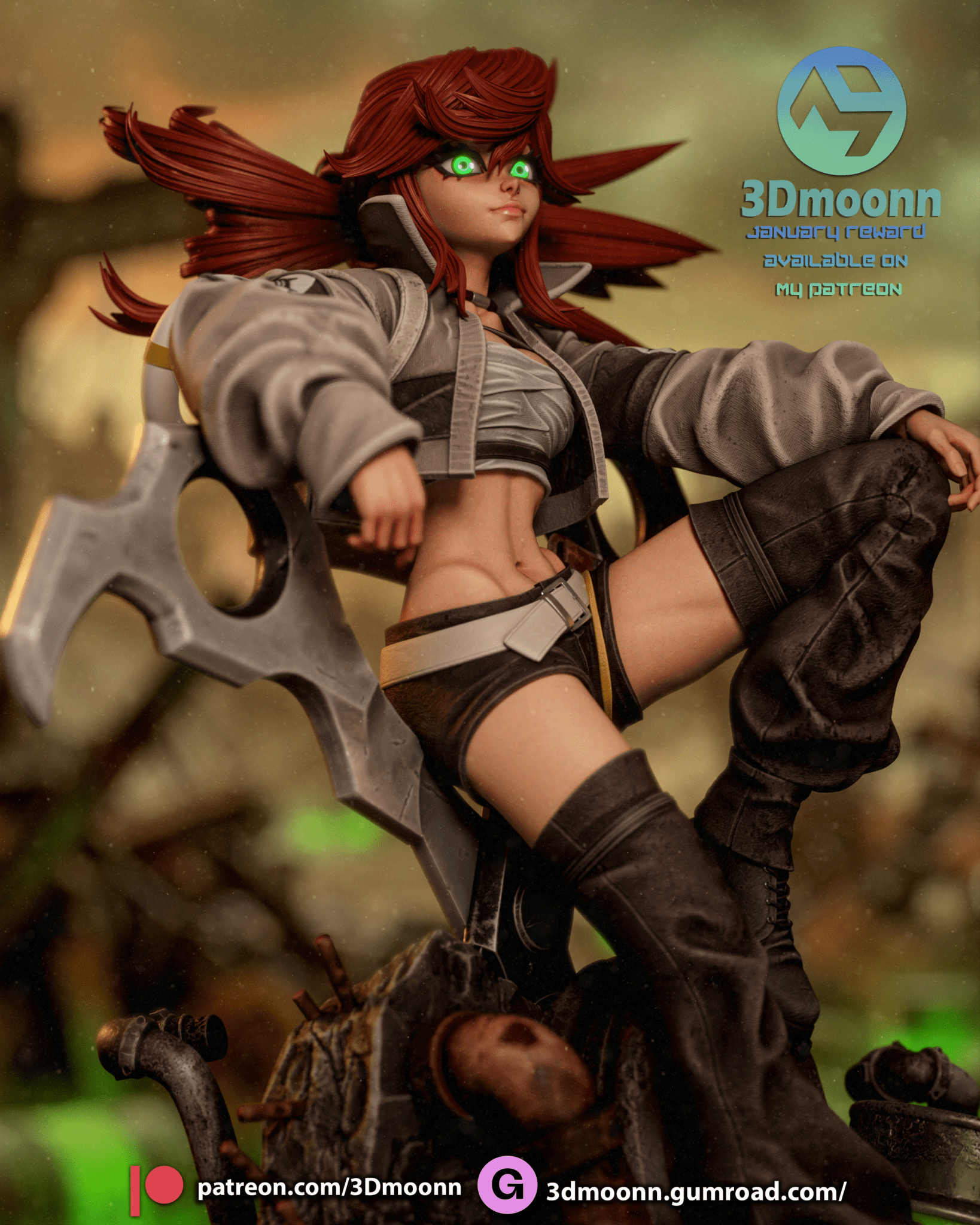 Gachiakuta - Riyo - 3DMoonn - Dark Forge Arts