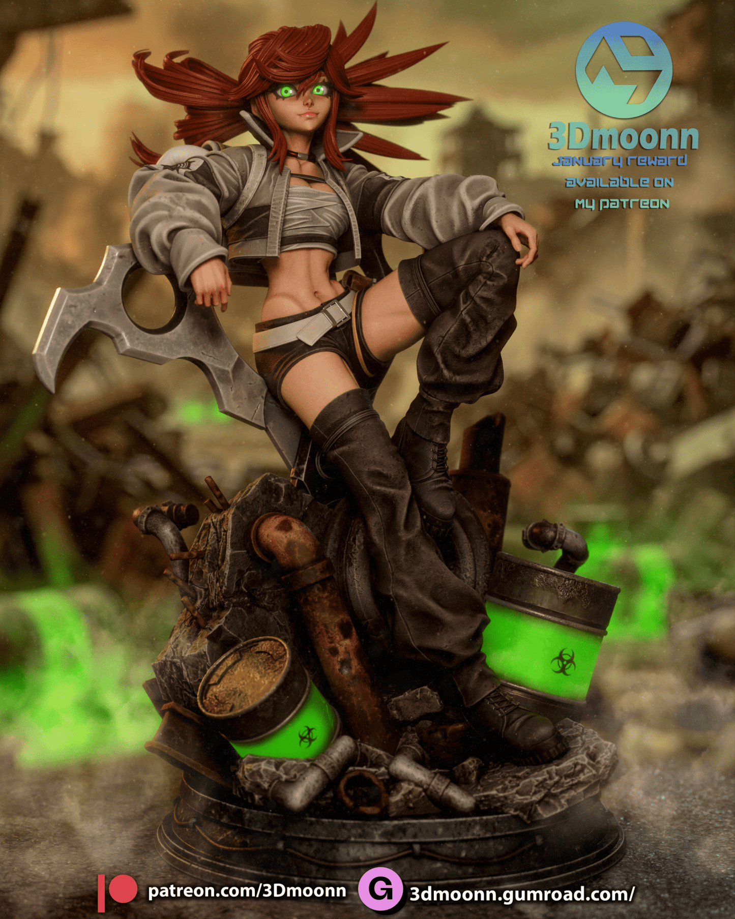 Gachiakuta - Riyo - 3DMoonn - Dark Forge Arts
