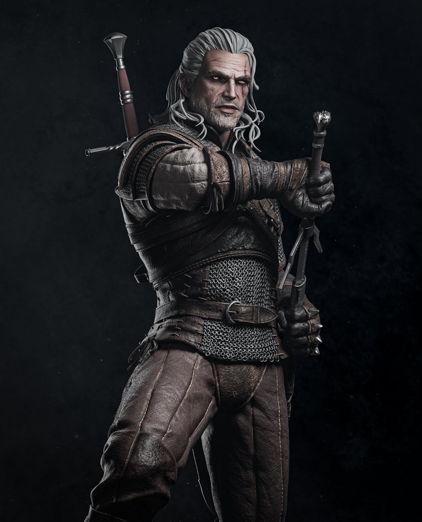 Geralt of Rivia v2 - CA 3D Studios - Dark Forge Arts