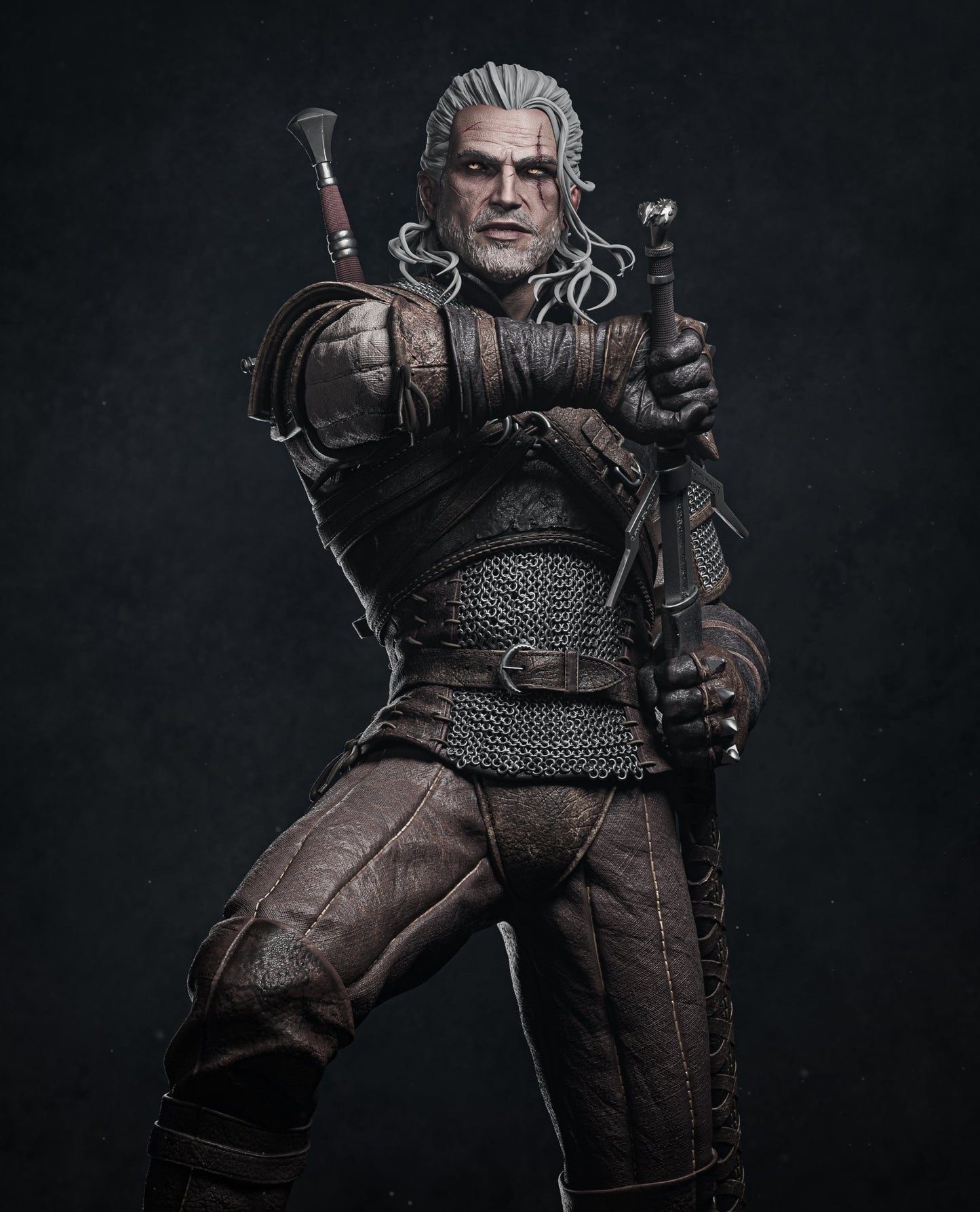Geralt of Rivia v2 - CA 3D Studios - Dark Forge Arts