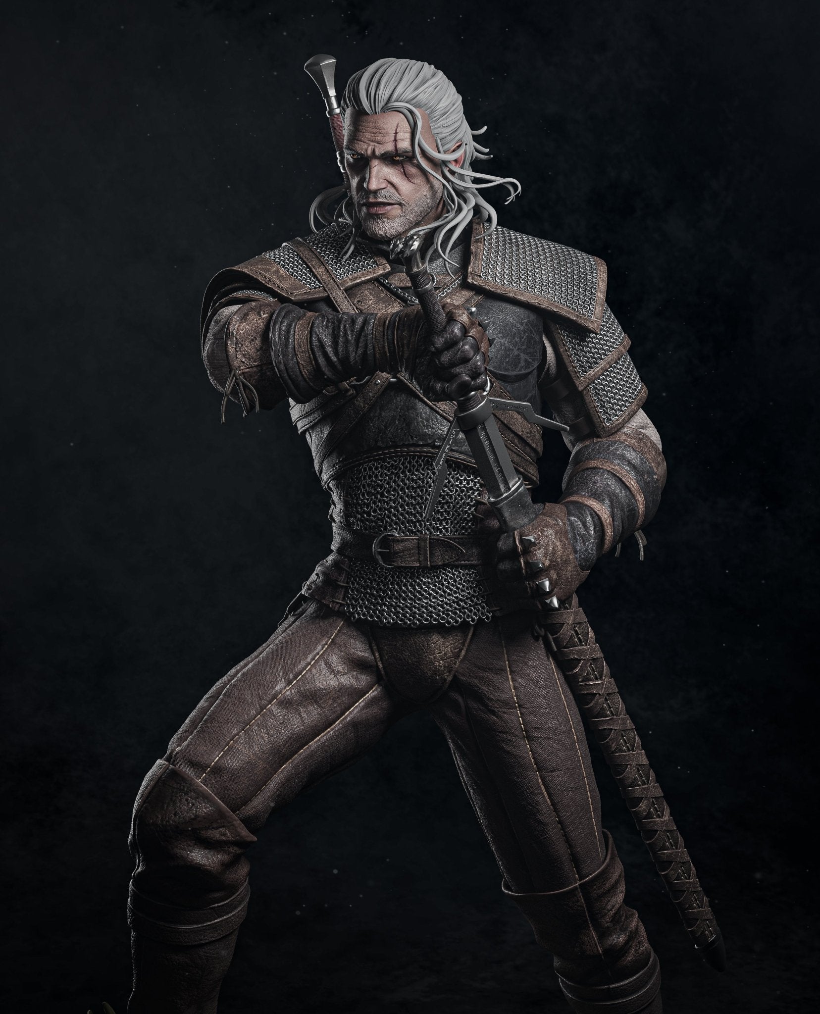 Geralt of Rivia v2 - CA 3D Studios - Dark Forge Arts