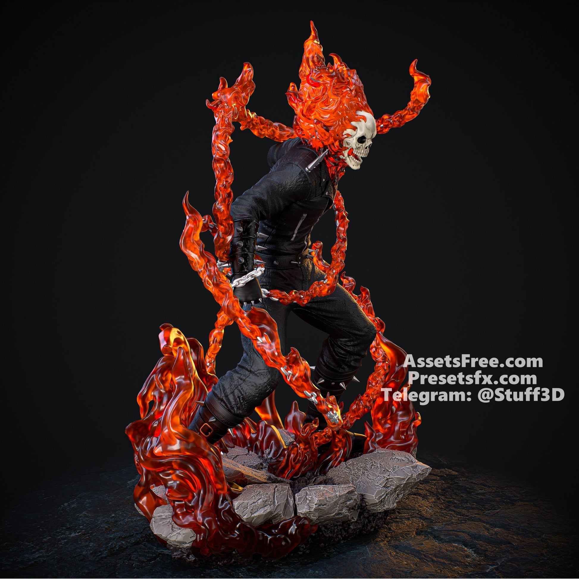 Ghost Rider - CA 3D Studios - Dark Forge Arts
