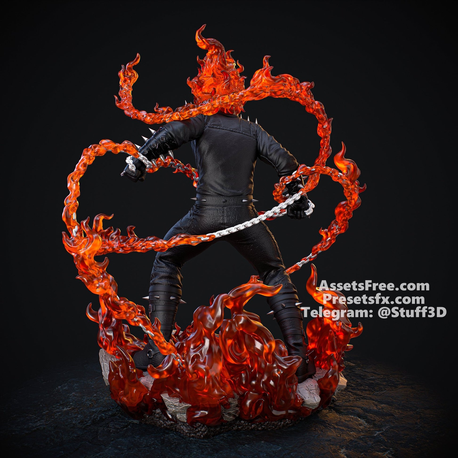 Ghost Rider - CA 3D Studios - Dark Forge Arts