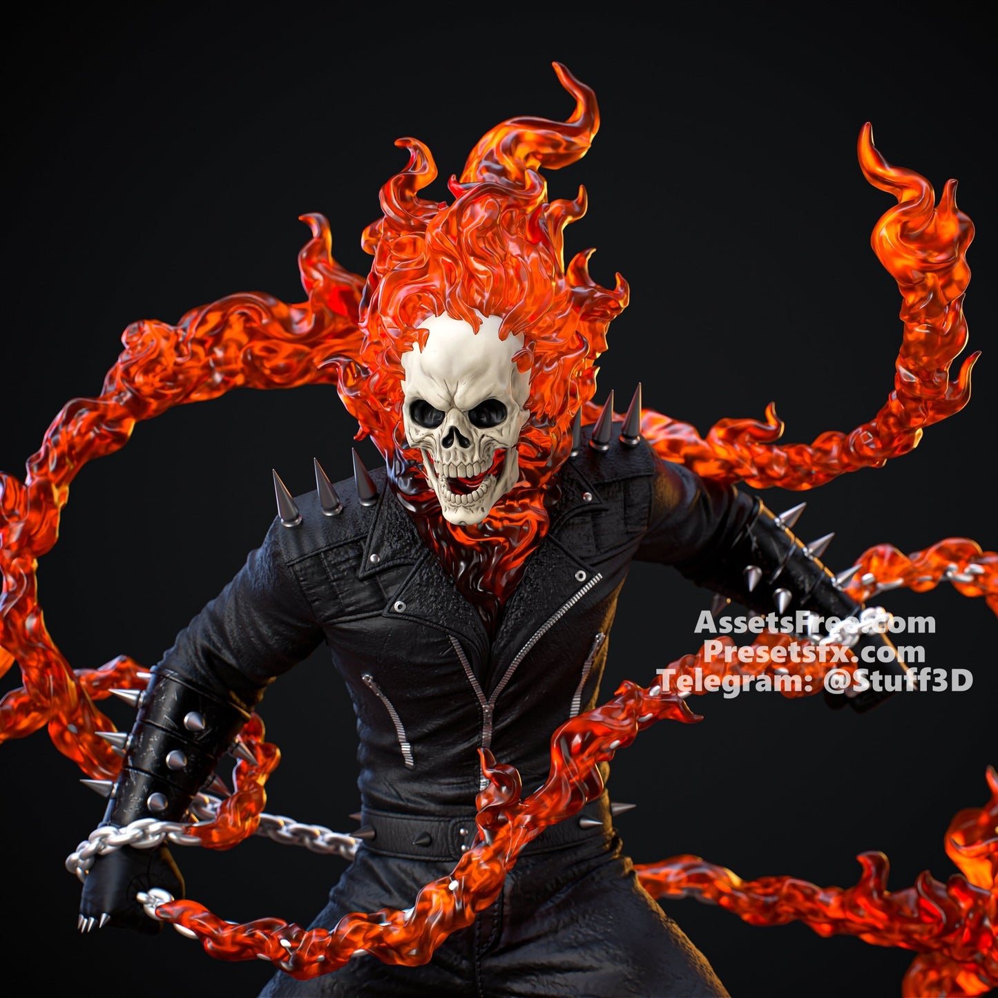 Ghost Rider - CA 3D Studios - Dark Forge Arts