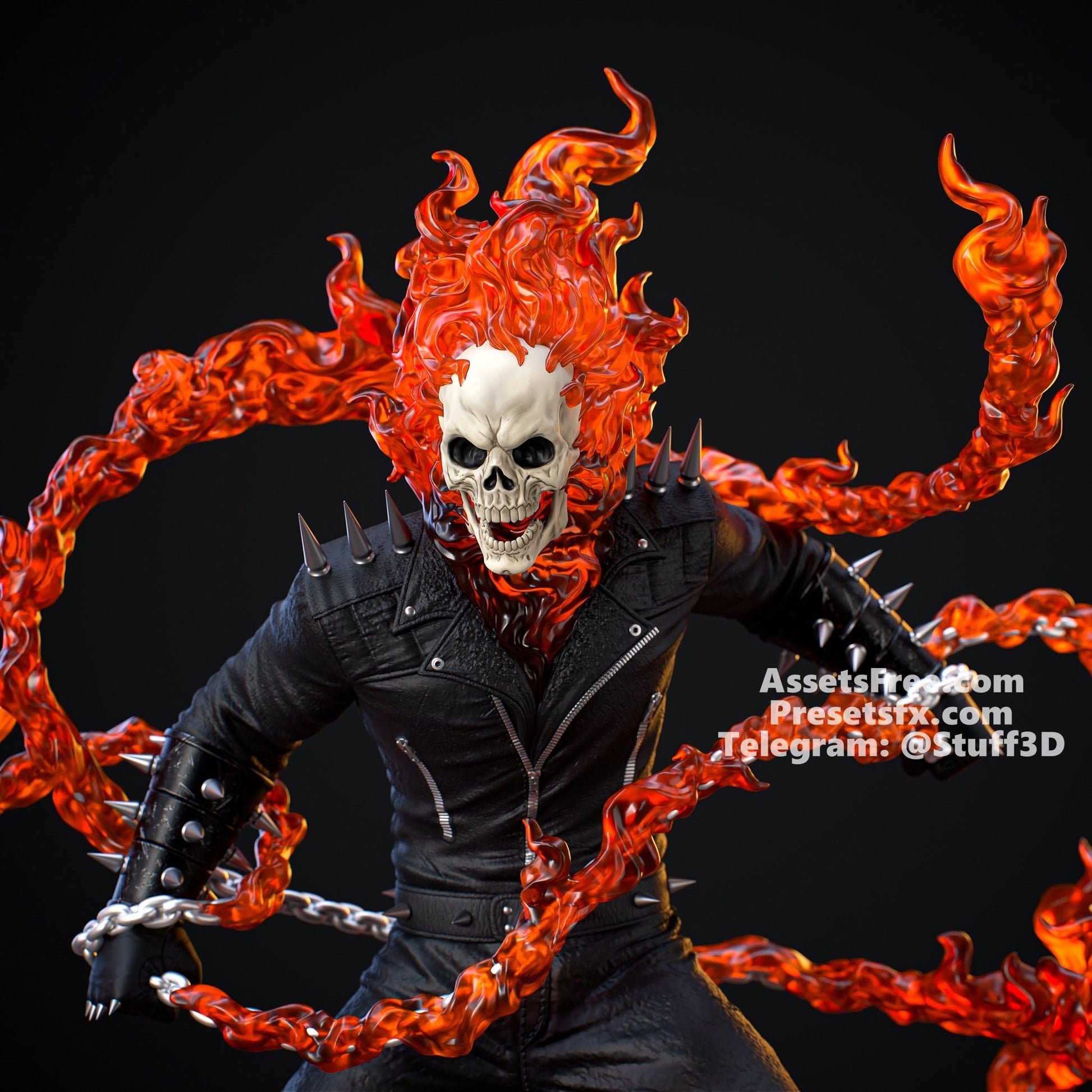 Ghost Rider - CA 3D Studios - Dark Forge Arts