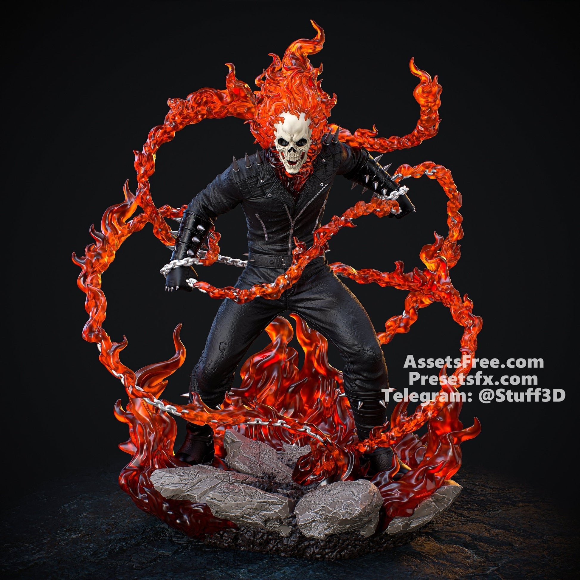 Ghost Rider - CA 3D Studios - Dark Forge Arts