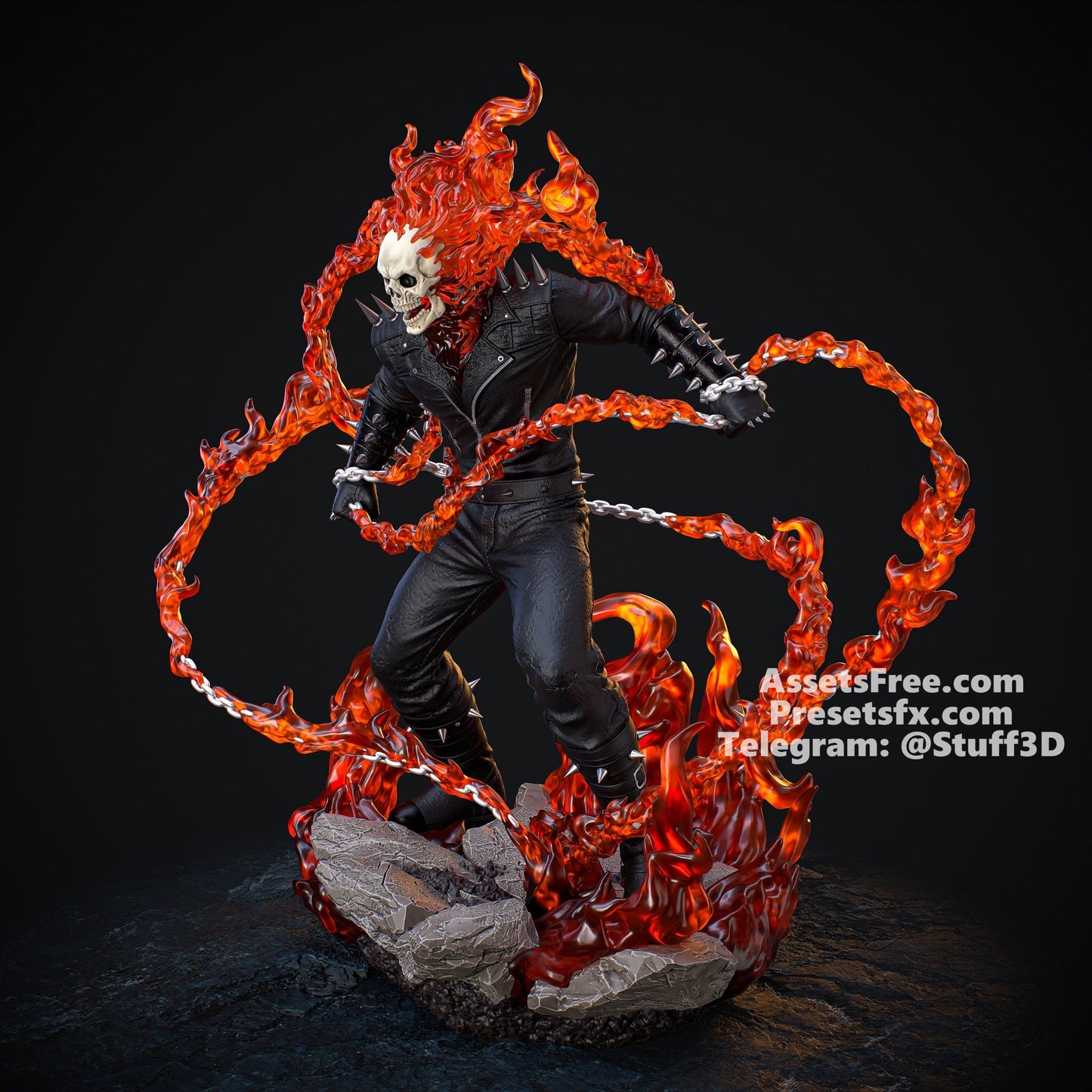 Ghost Rider - CA 3D Studios - Dark Forge Arts