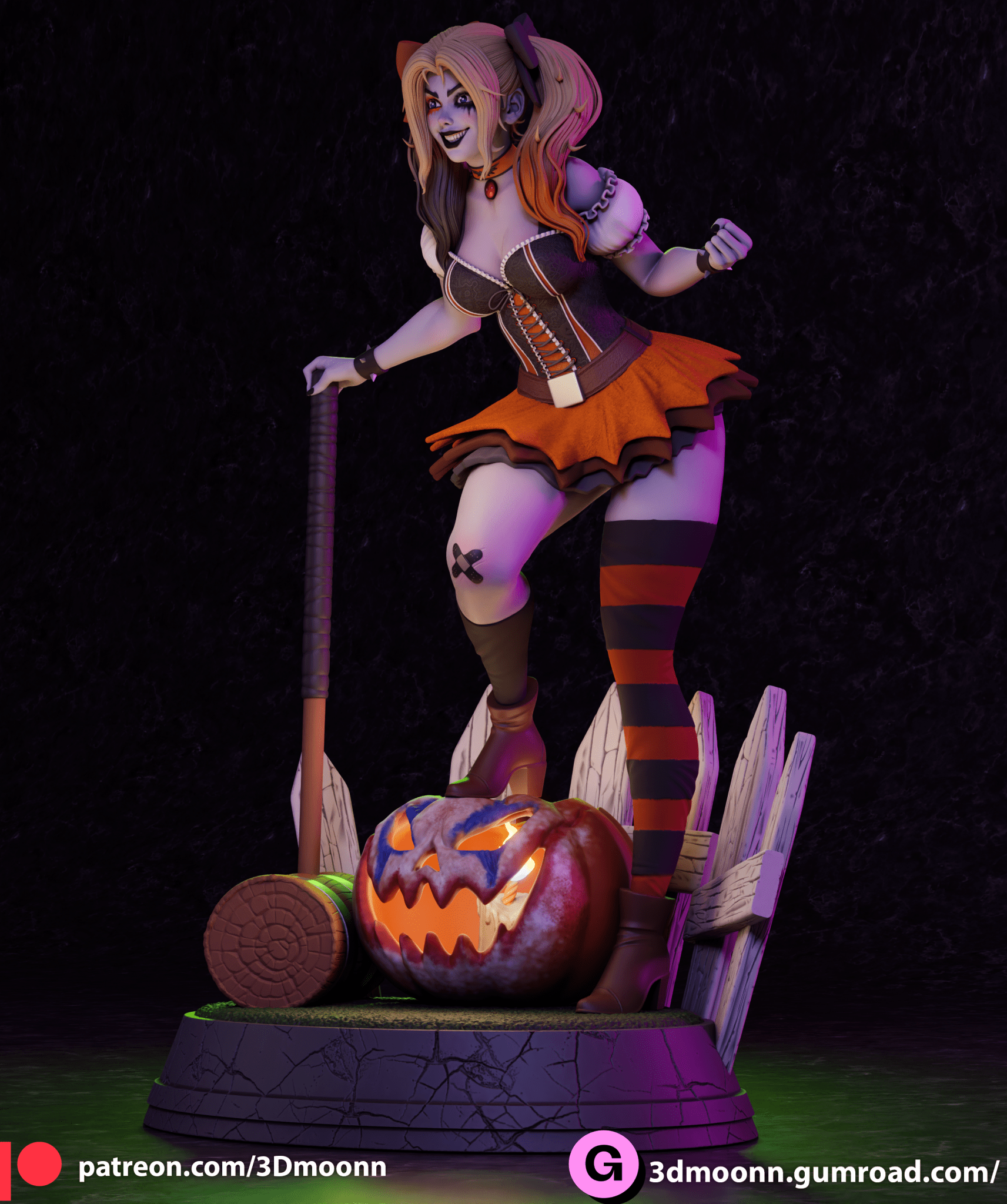 Harley Quinn Halloween - 3DMoonn - Dark Forge Arts