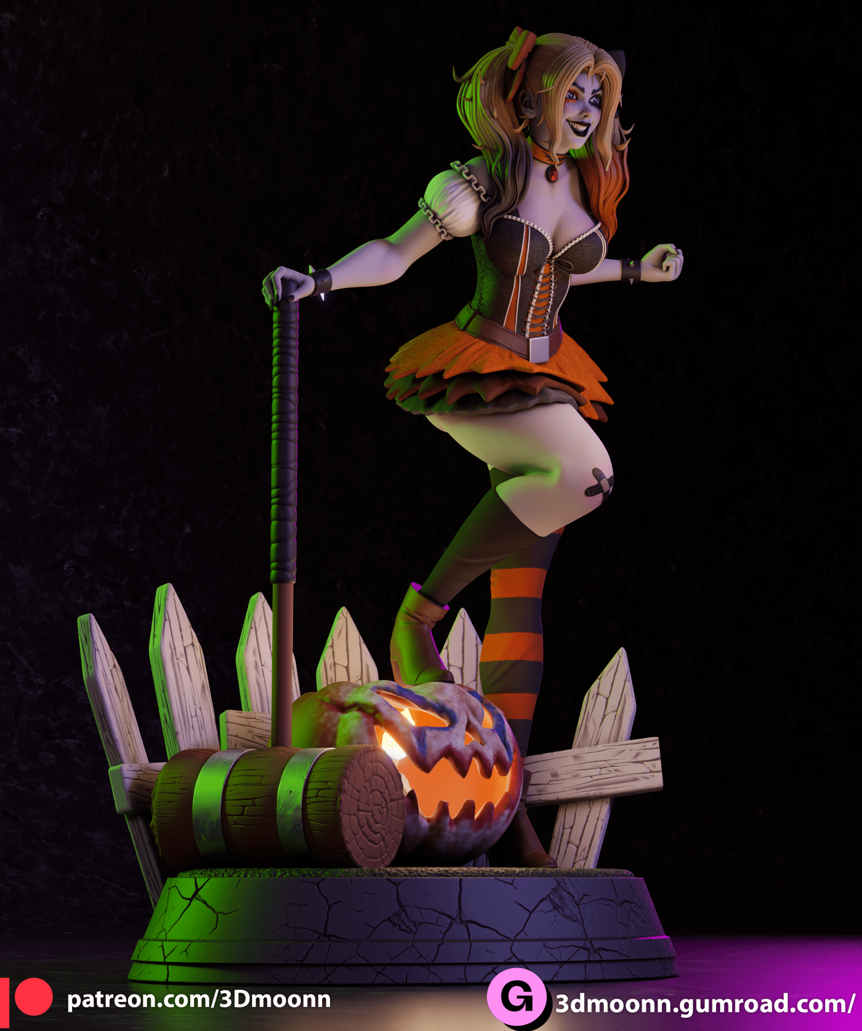 Harley Quinn Halloween - 3DMoonn - Dark Forge Arts
