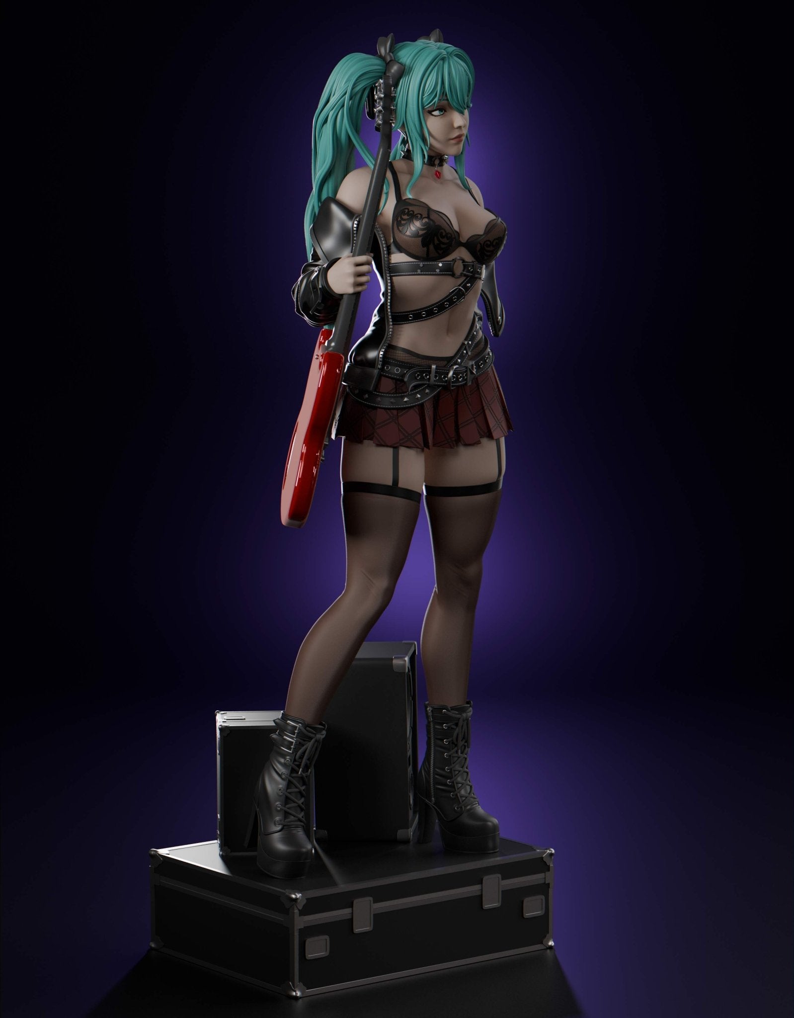 Hatsune Miku Rock - Abe3D - Dark Forge Arts