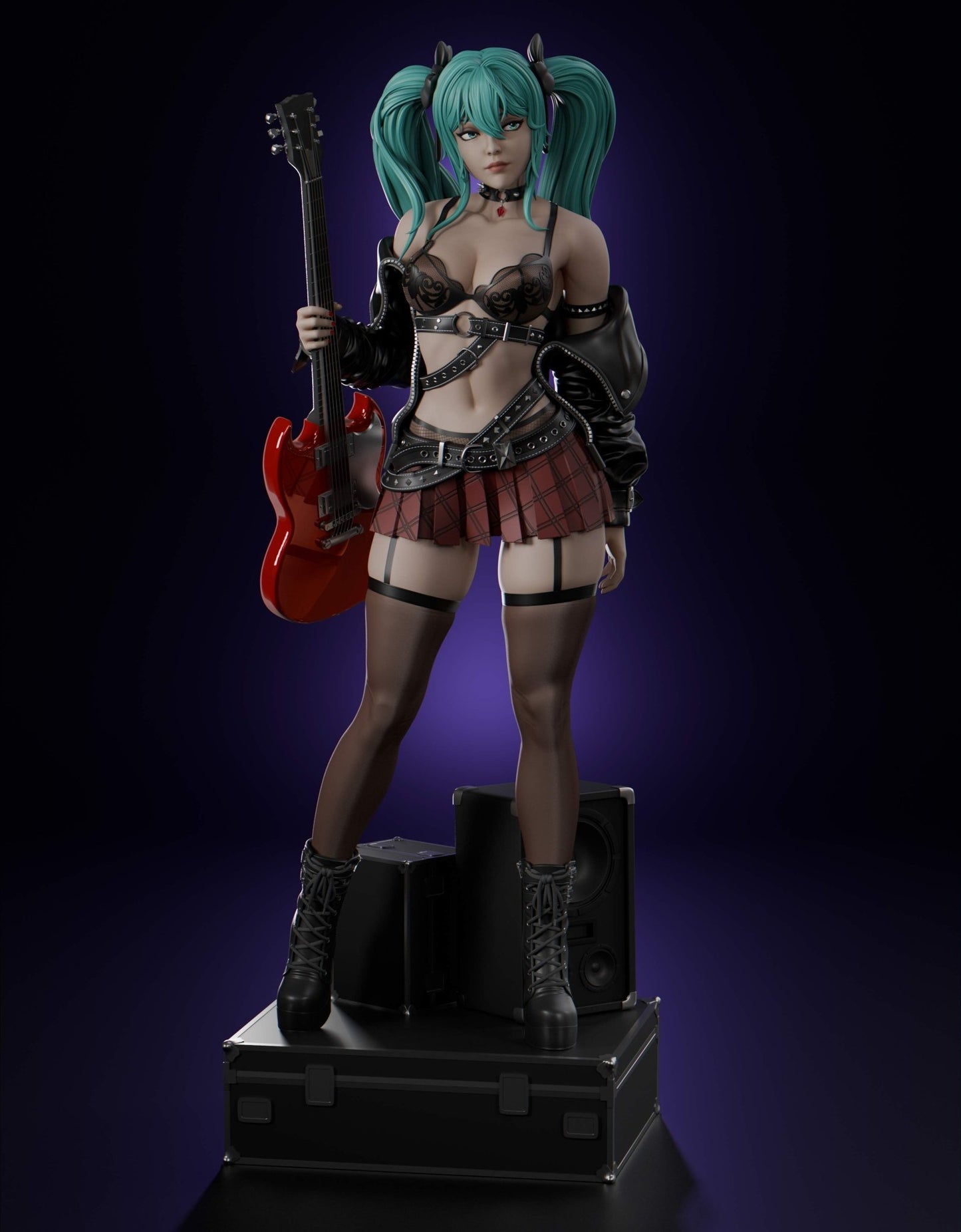 Hatsune Miku Rock - Abe3D - Dark Forge Arts