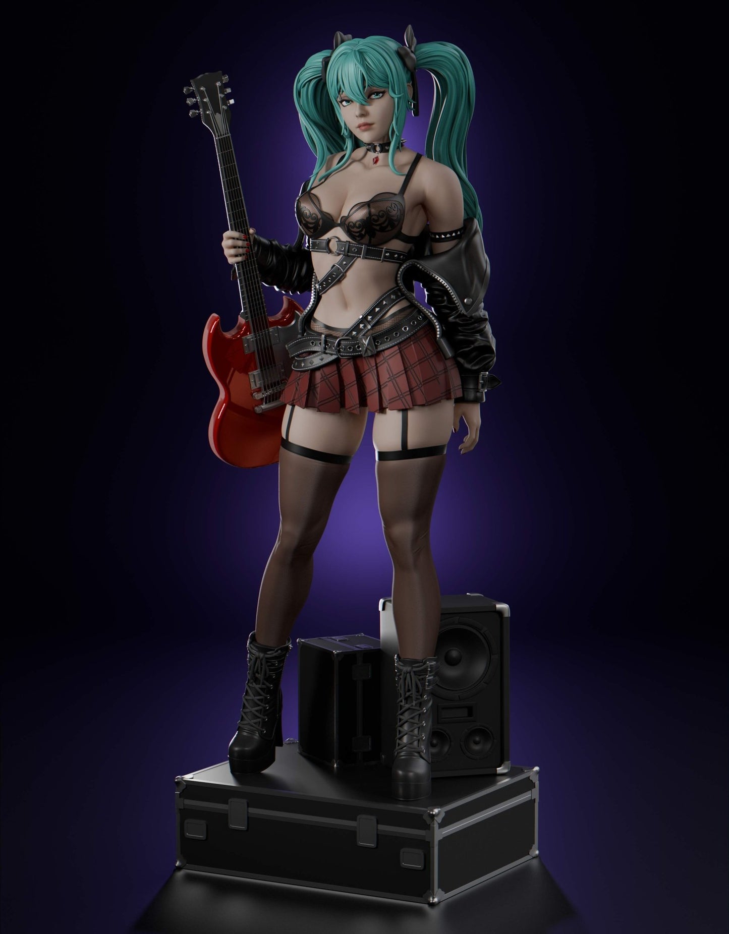 Hatsune Miku Rock - Abe3D - Dark Forge Arts