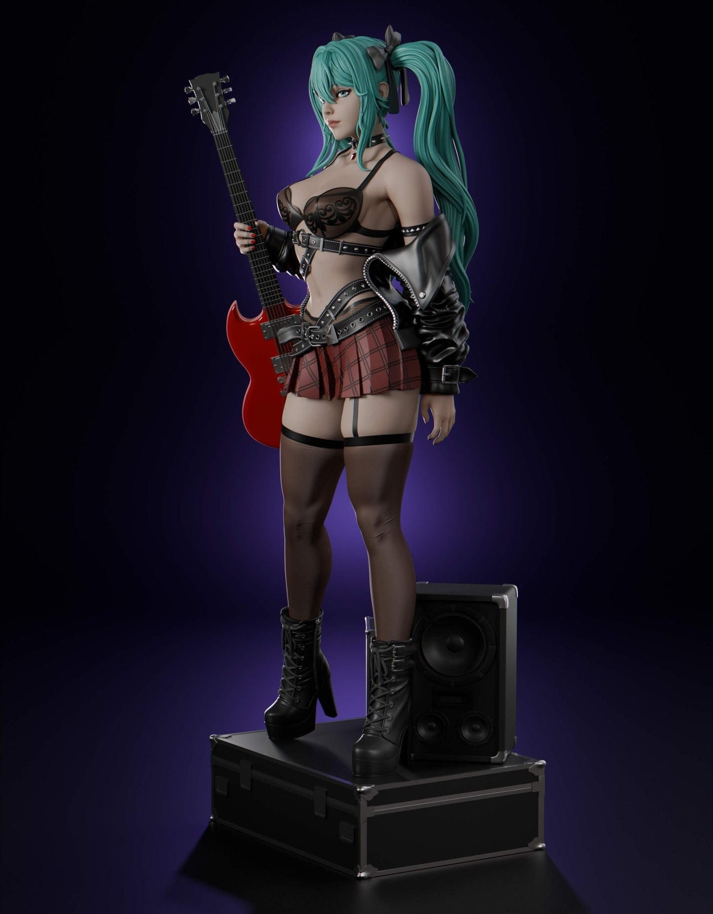 Hatsune Miku Rock - Abe3D - Dark Forge Arts
