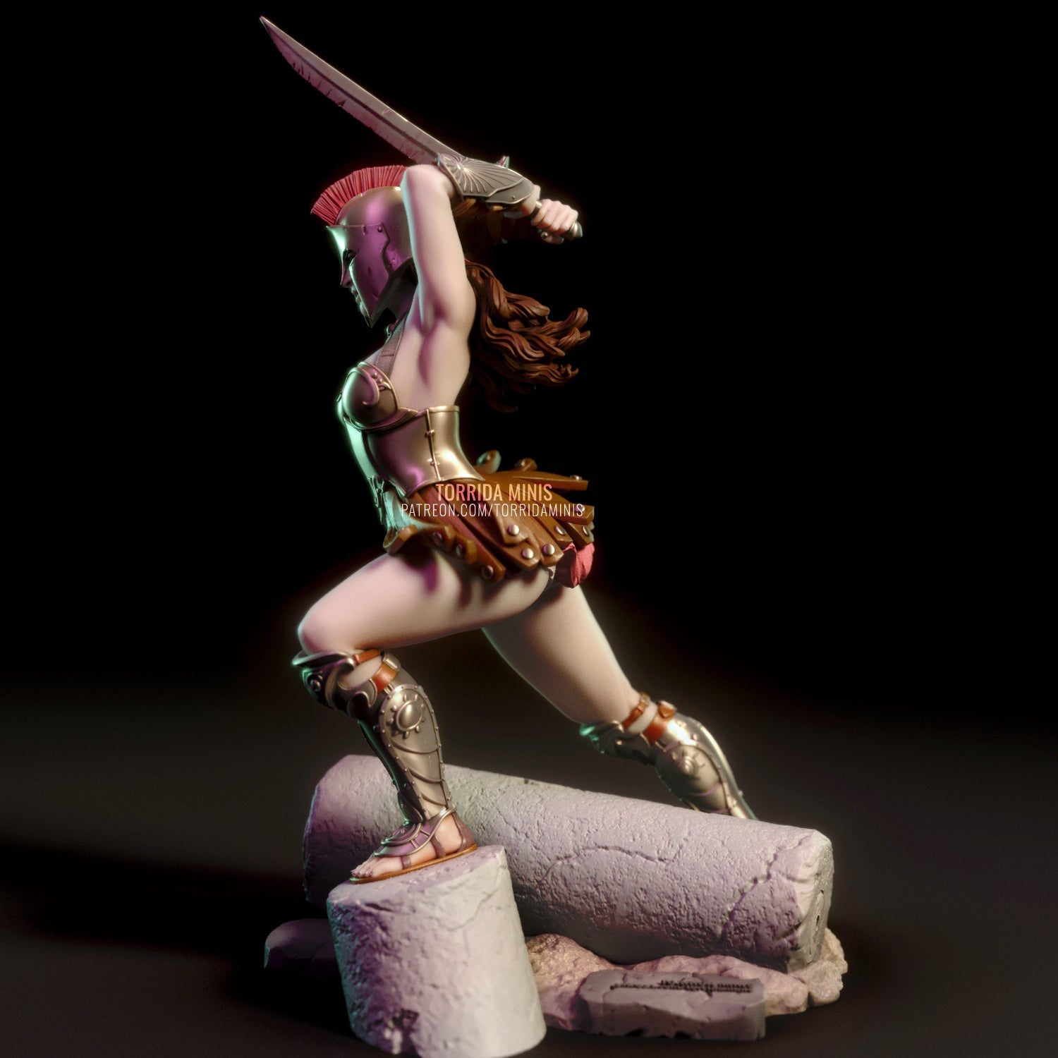 Helene Greek Warrior - Torrida Minis - Dark Forge Arts