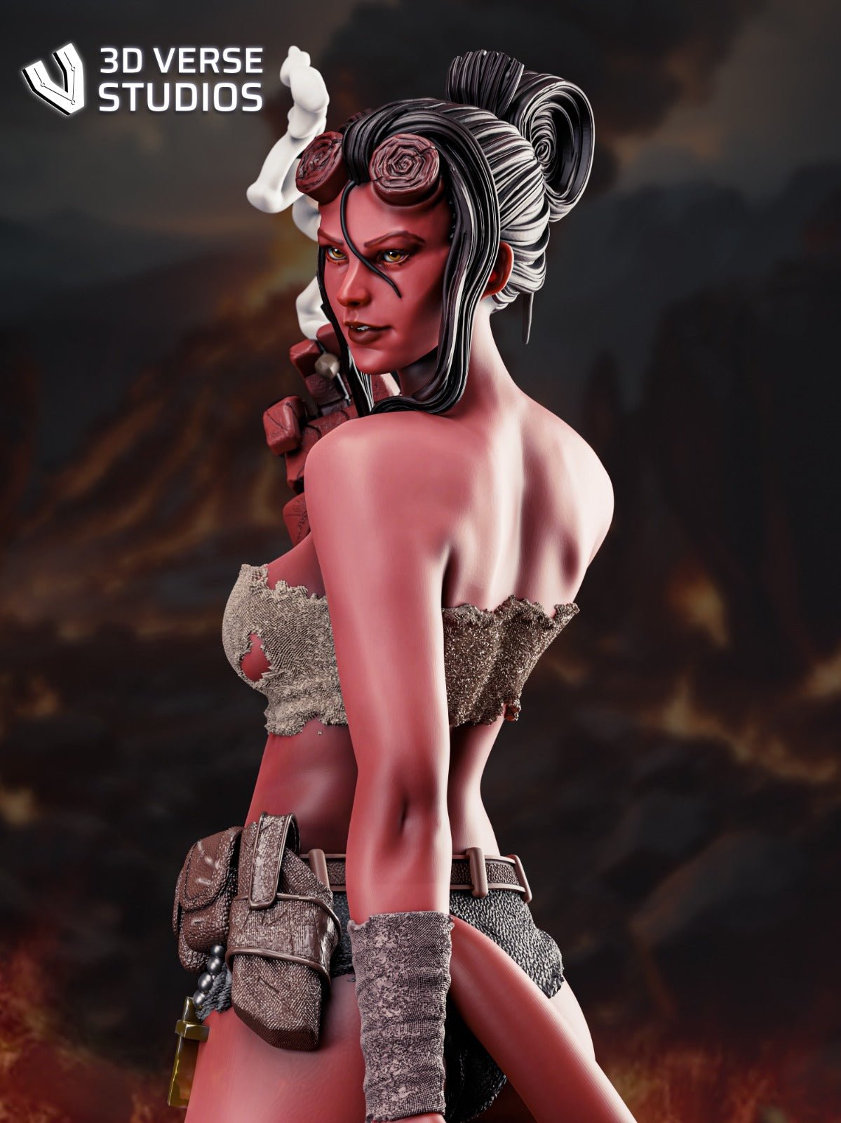 Hellgirl v2 - CA 3D Studios - Dark Forge Arts