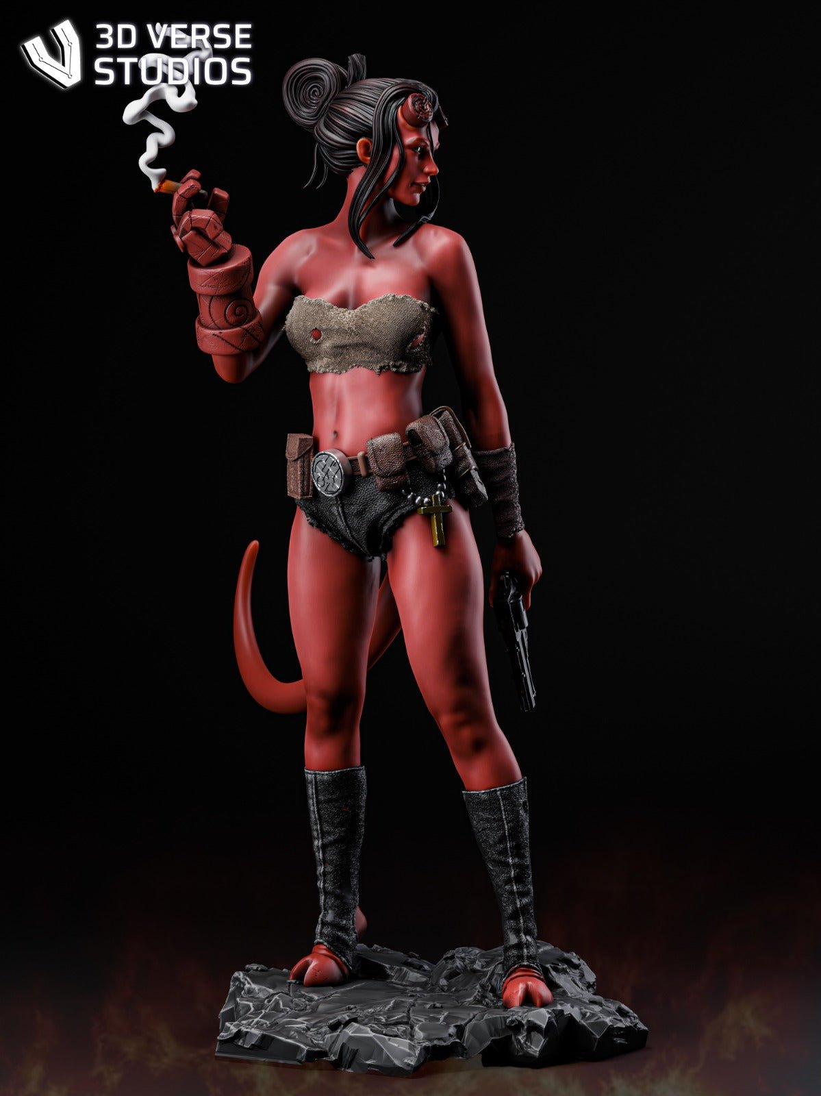 Hellgirl v2 - CA 3D Studios - Dark Forge Arts