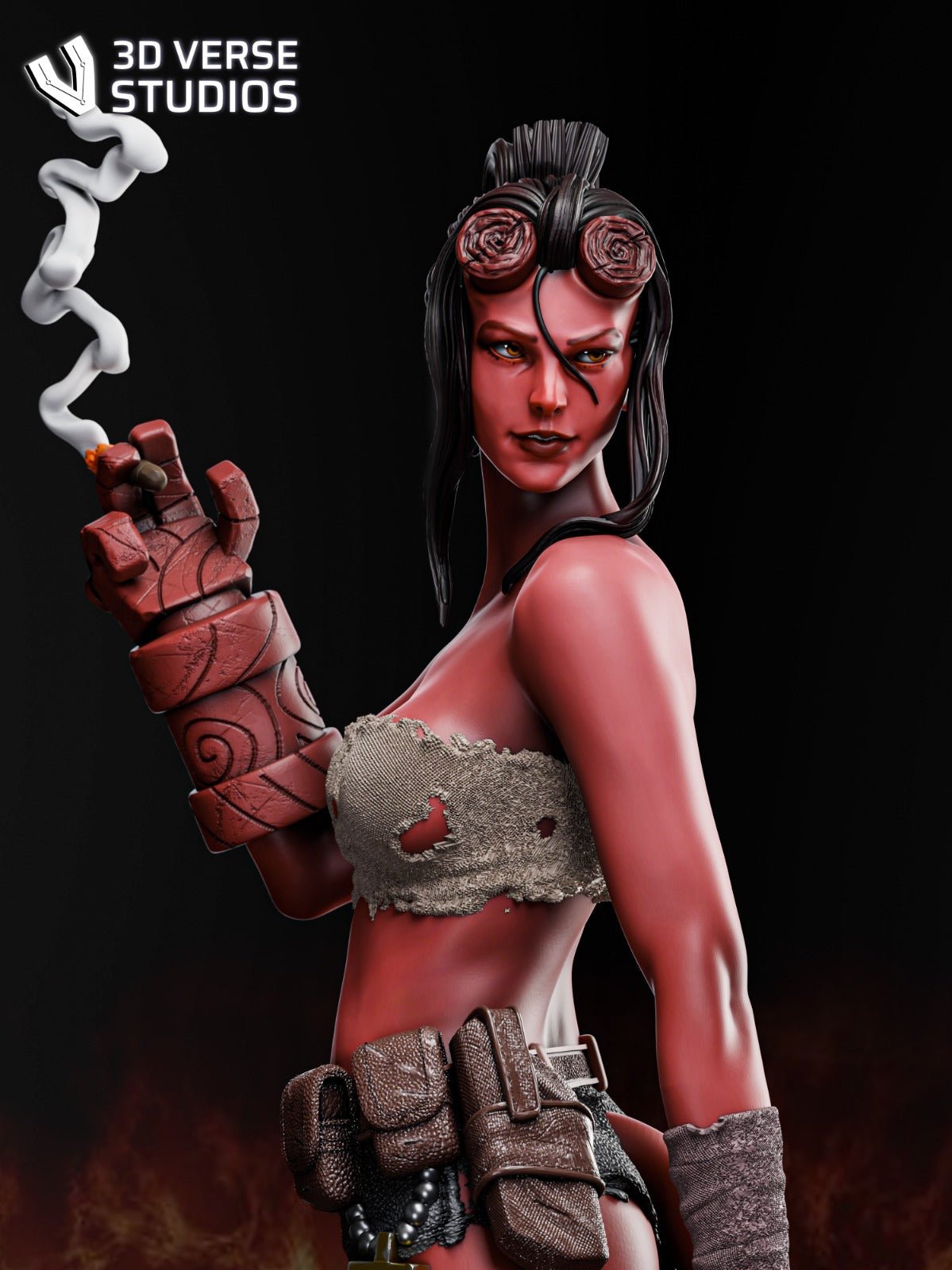Hellgirl v2 - CA 3D Studios - Dark Forge Arts