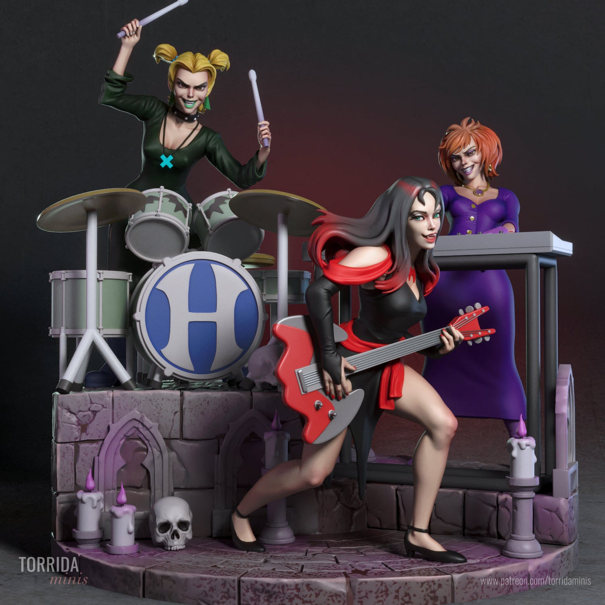 Hex Girls Diorama - Torrida Minis - Dark Forge Arts