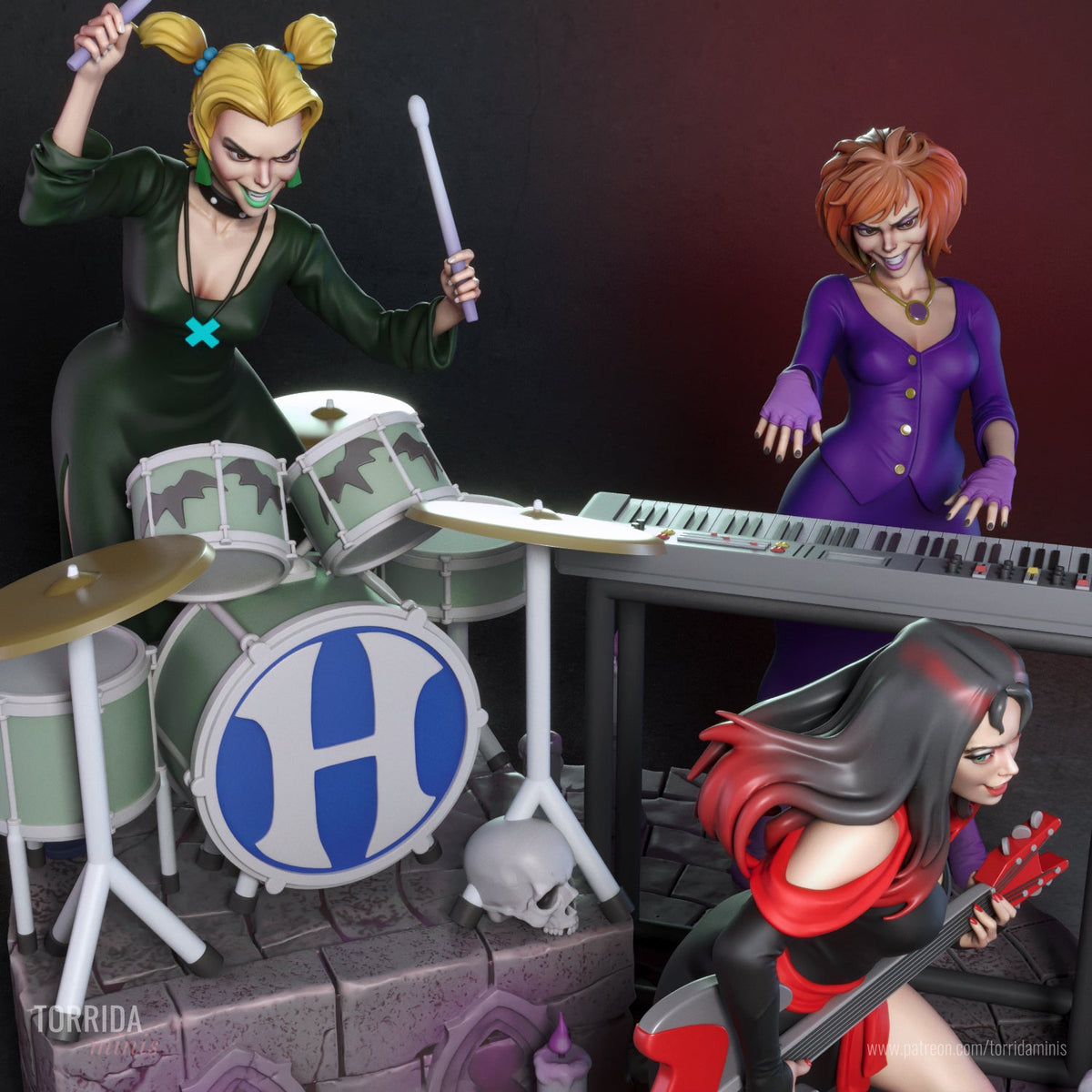 Hex Girls Diorama - Torrida Minis - Dark Forge Arts