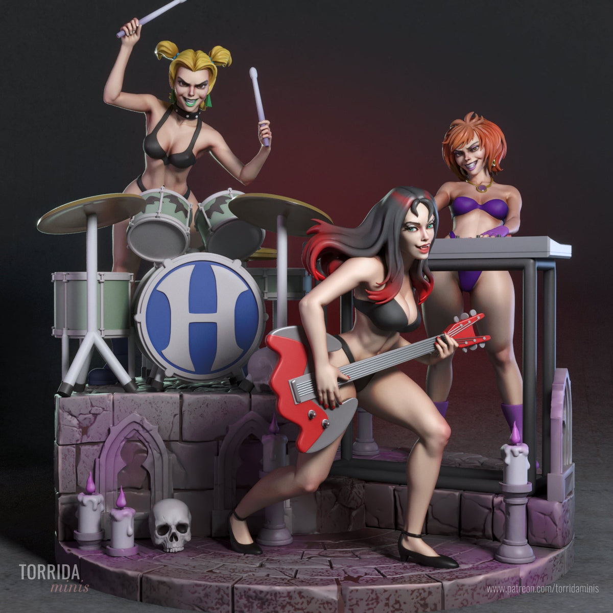 Hex Girls Diorama - Torrida Minis - Dark Forge Arts