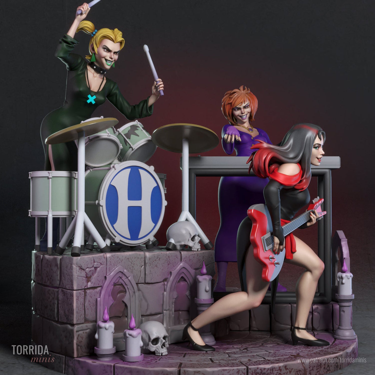 Hex Girls Diorama - Torrida Minis - Dark Forge Arts