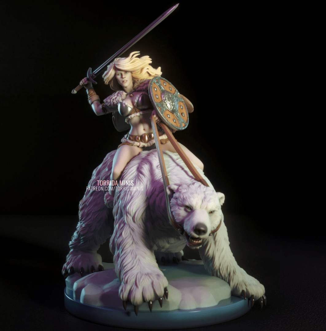Hilde the Barbarian - Torrida Minis - Dark Forge Arts