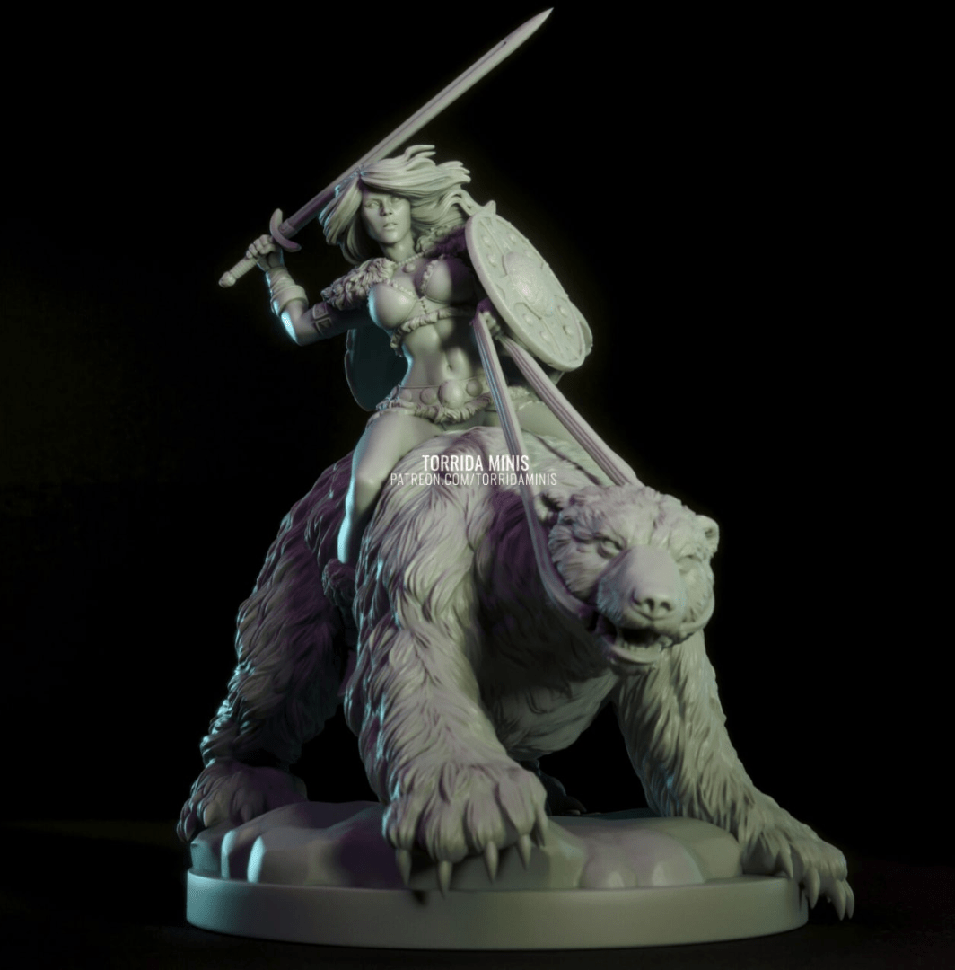 Hilde the Barbarian - Torrida Minis - Dark Forge Arts