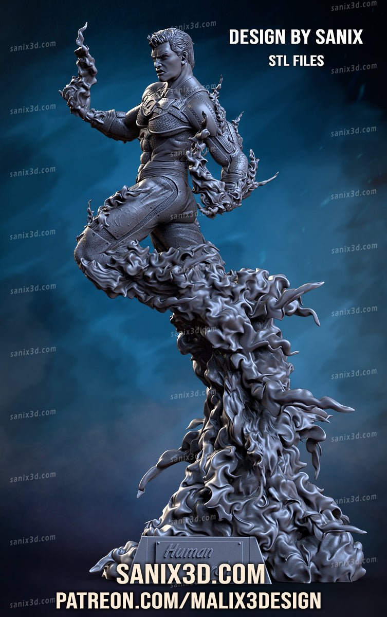 Human Torch - Fantastic Four - Sanix3D - Dark Forge Arts