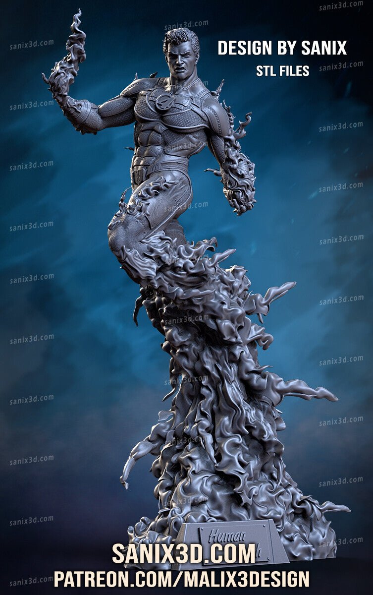 Human Torch - Fantastic Four - Sanix3D - Dark Forge Arts