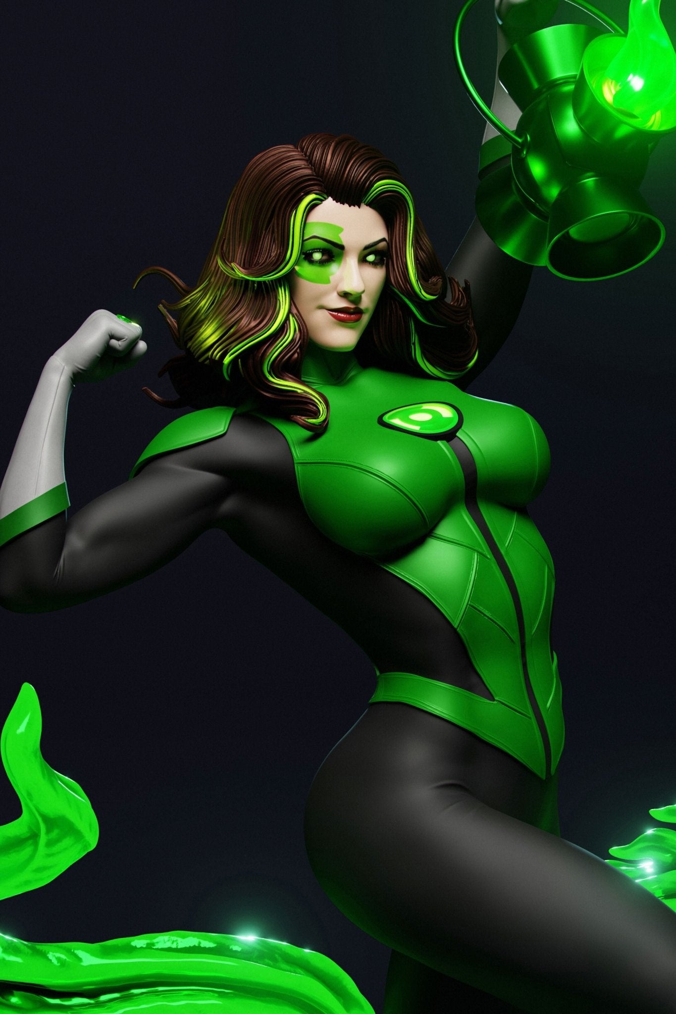 Jessica Cruz Green Lantern- Abe3D - Dark Forge Arts