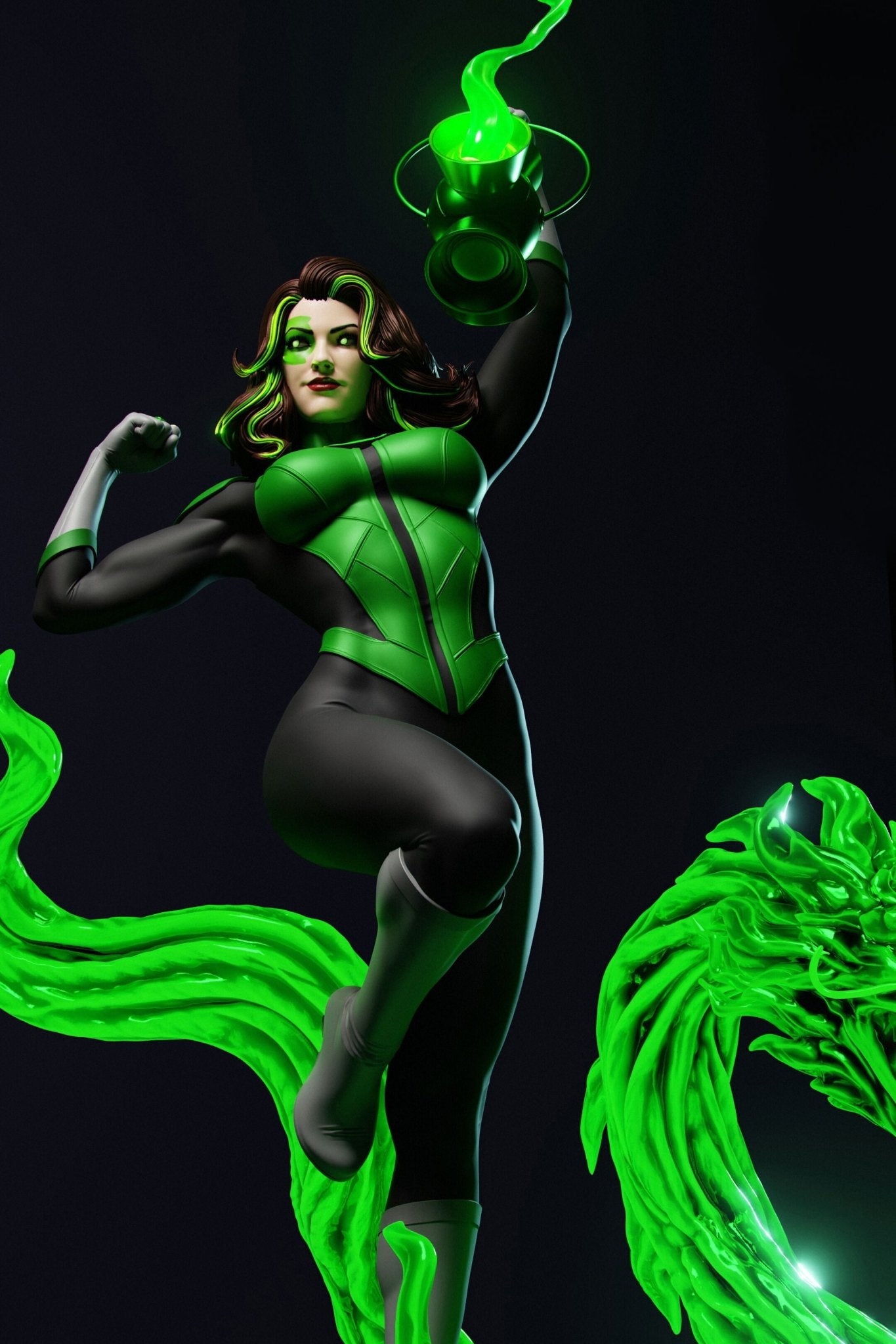 Jessica Cruz Green Lantern- Abe3D - Dark Forge Arts