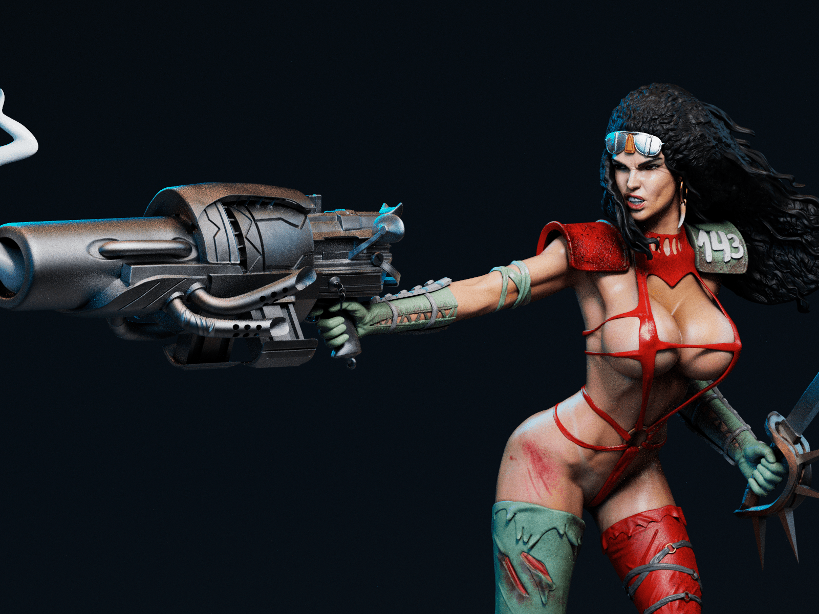 Julie Strain - CA 3D Studios - Dark Forge Arts