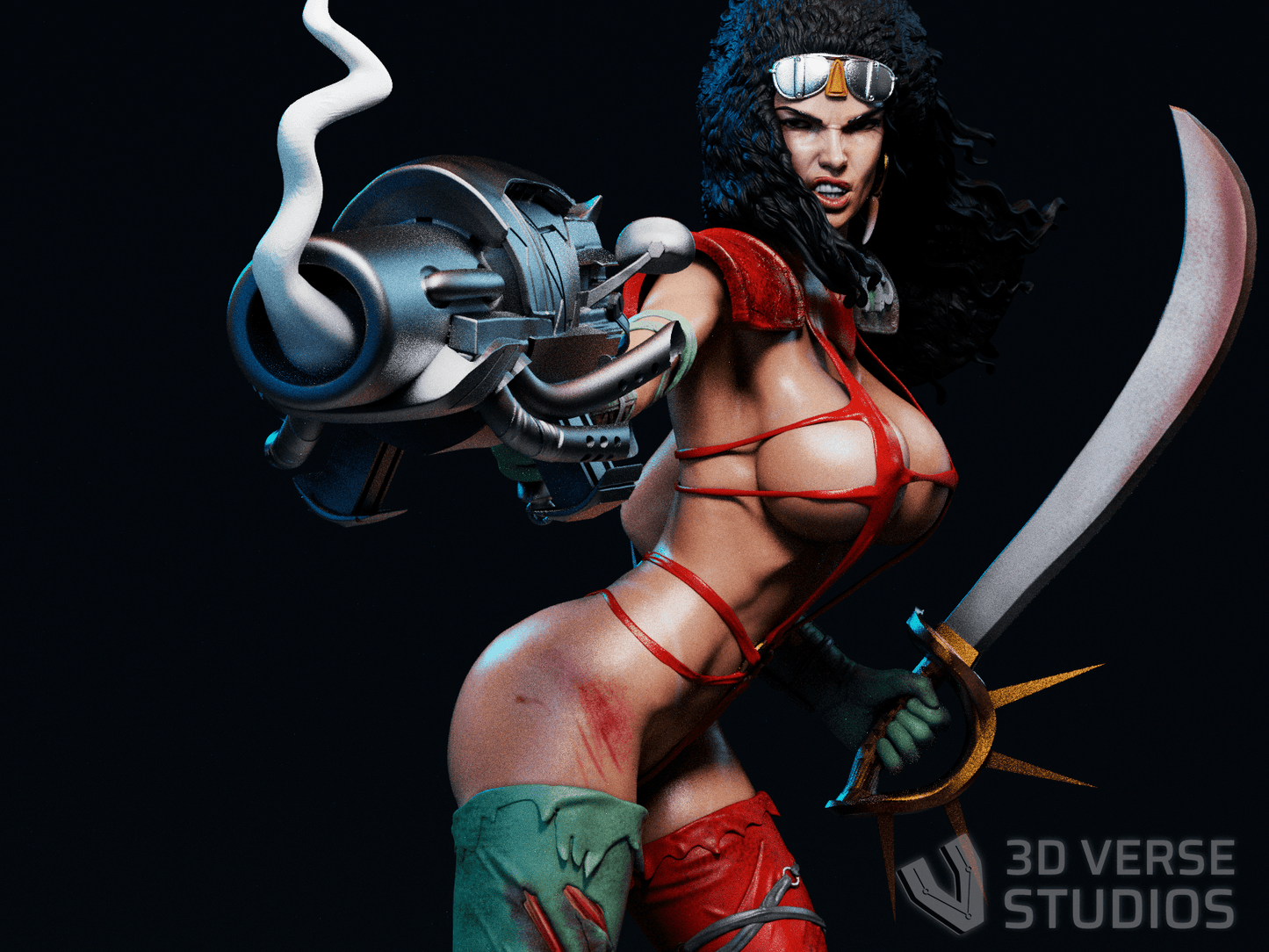 Julie Strain - CA 3D Studios - Dark Forge Arts